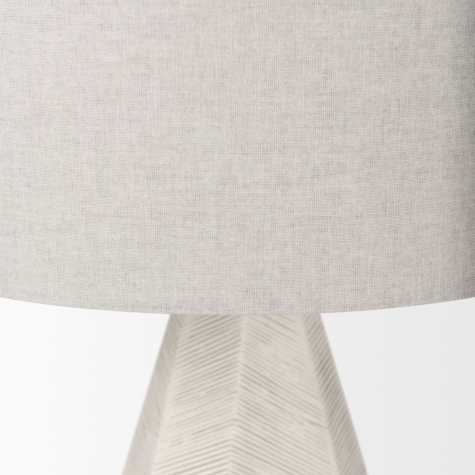 Piven White w/Antiqued Wash Textured Ceramic Table Lamp — product photograph