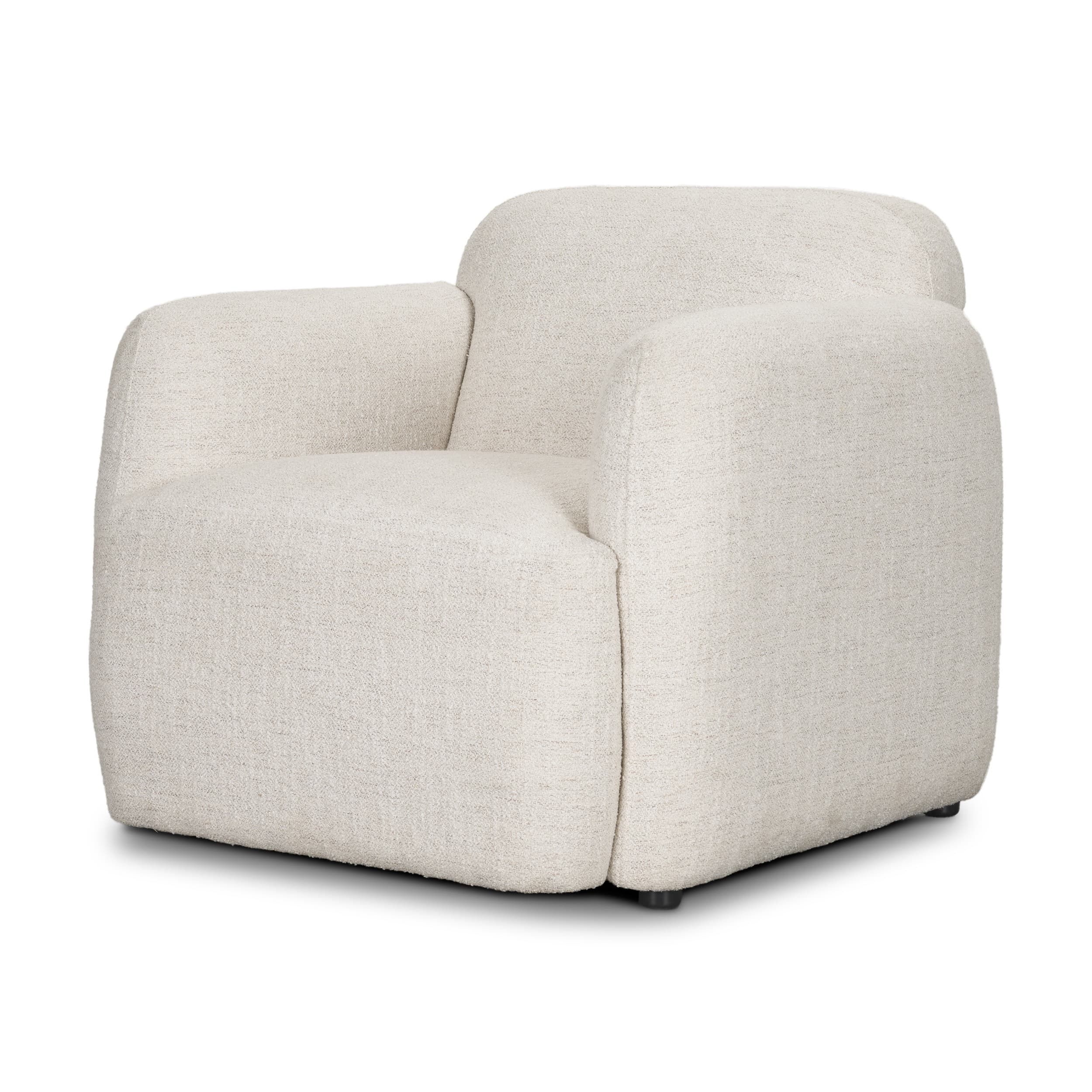 Saga Cream Fabric Upholstered Chair — product photograph
