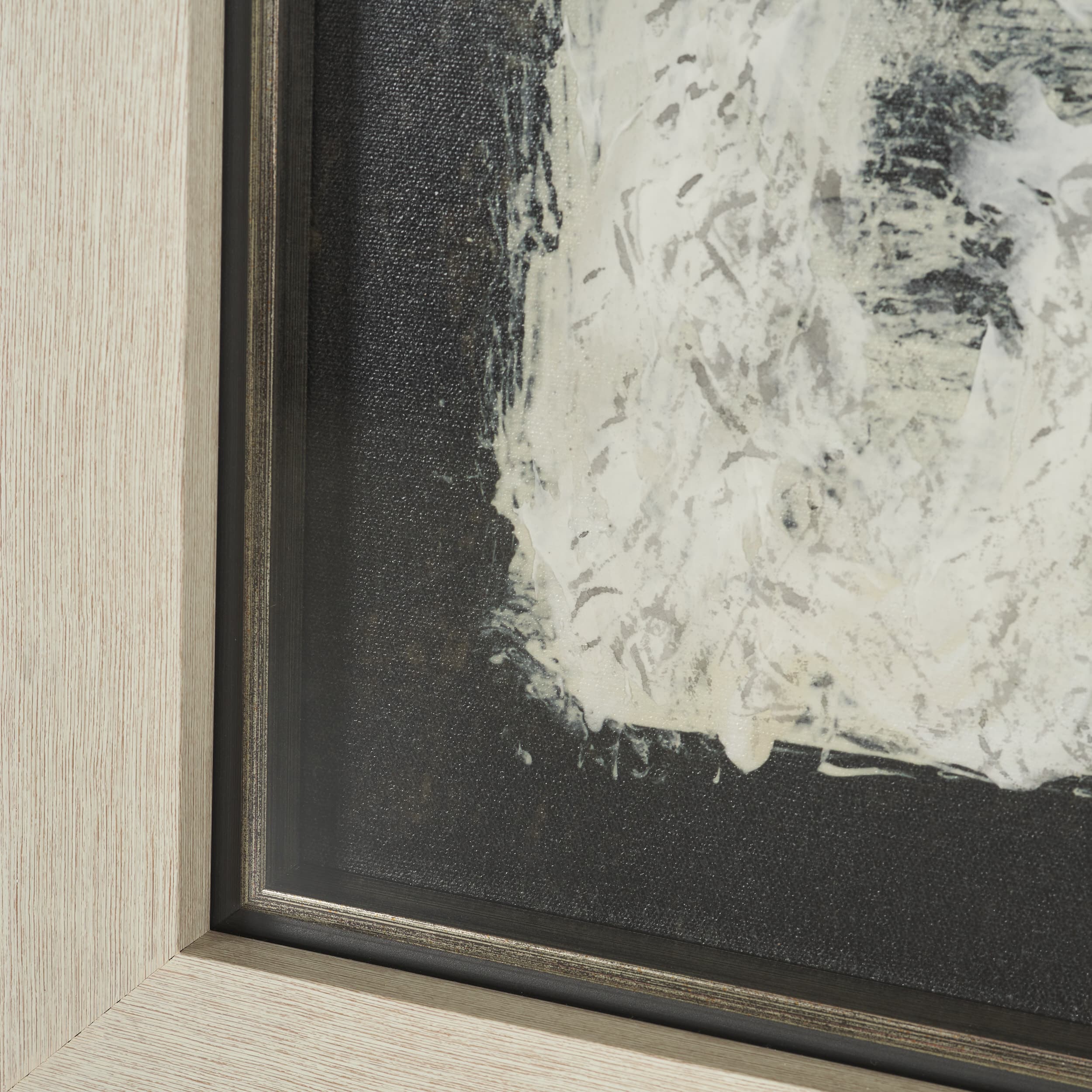 Rhythm & Balance II by Mercana Studio Hand-Embellished Textured Framed Artwork Matted under Glass — product photograph