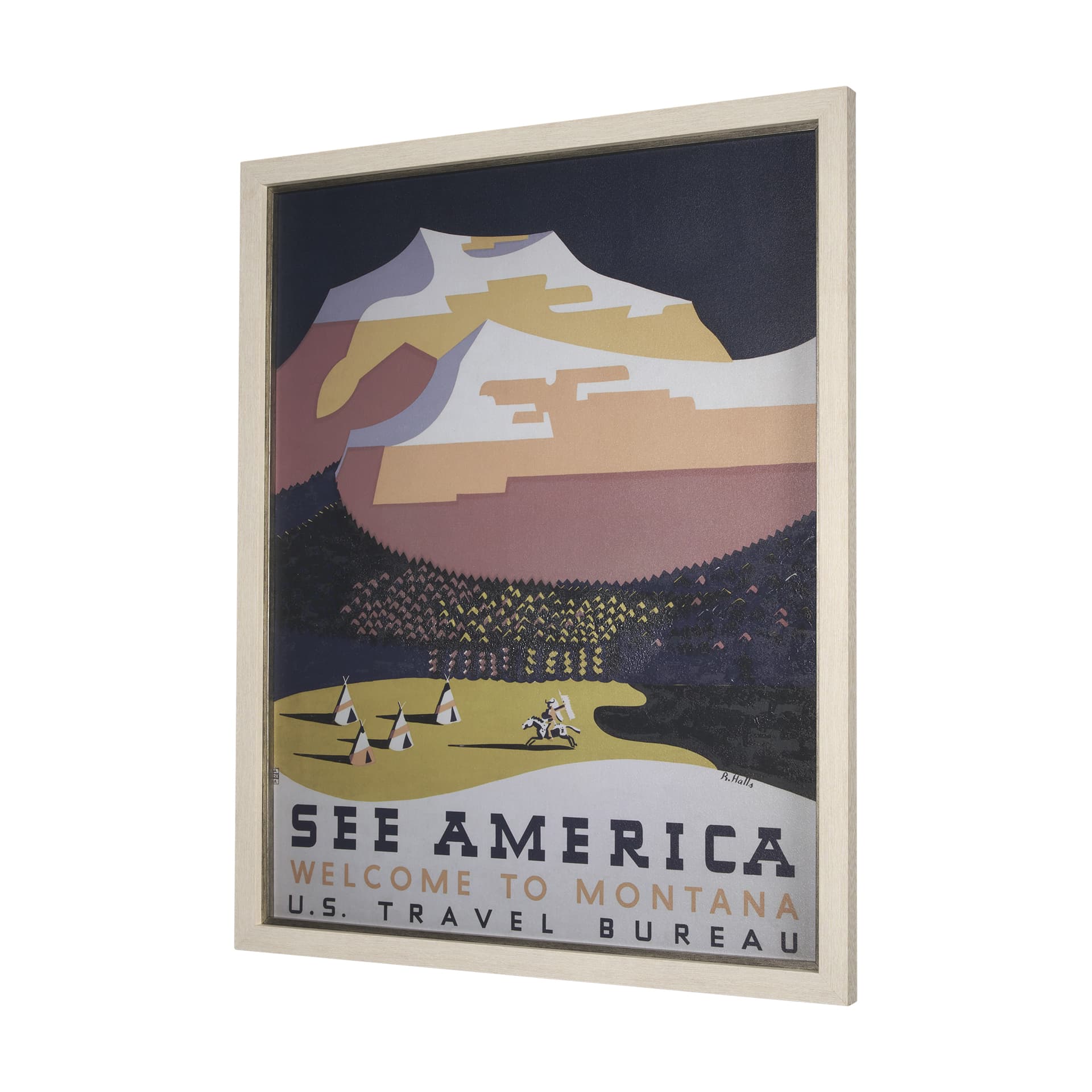 See America by Vintage Collection a Hand Embellished Textured Framed Art Print — product photograph