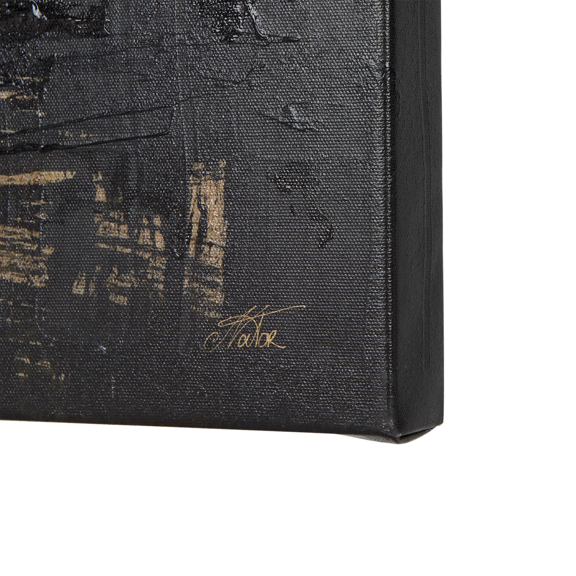Silver and gold inspiration I by Mercana Studio a Hand Embellished Textured Canvas — product photograph
