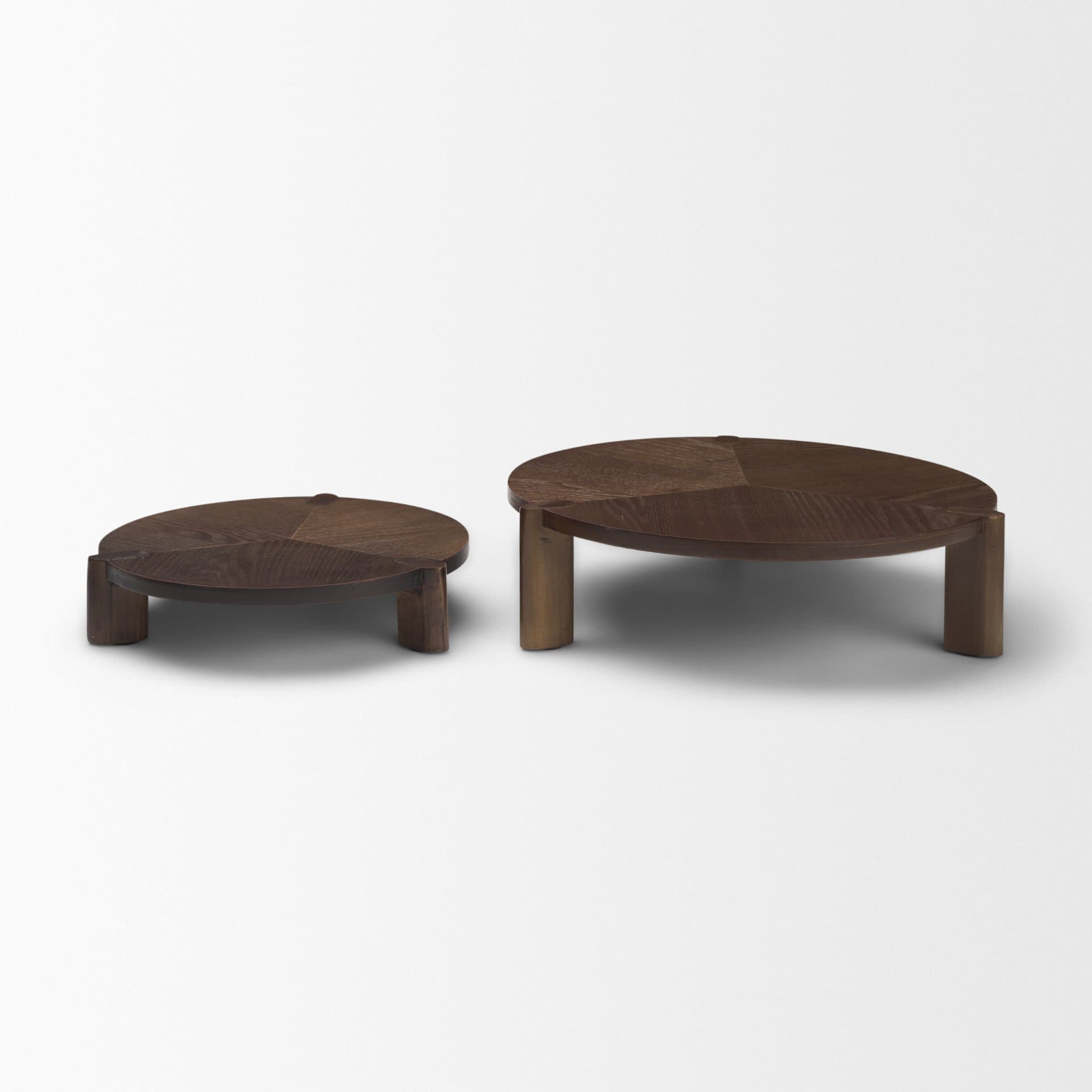 Stow Dark Brown Walnut Wood Risers (Set of 2) — product photograph