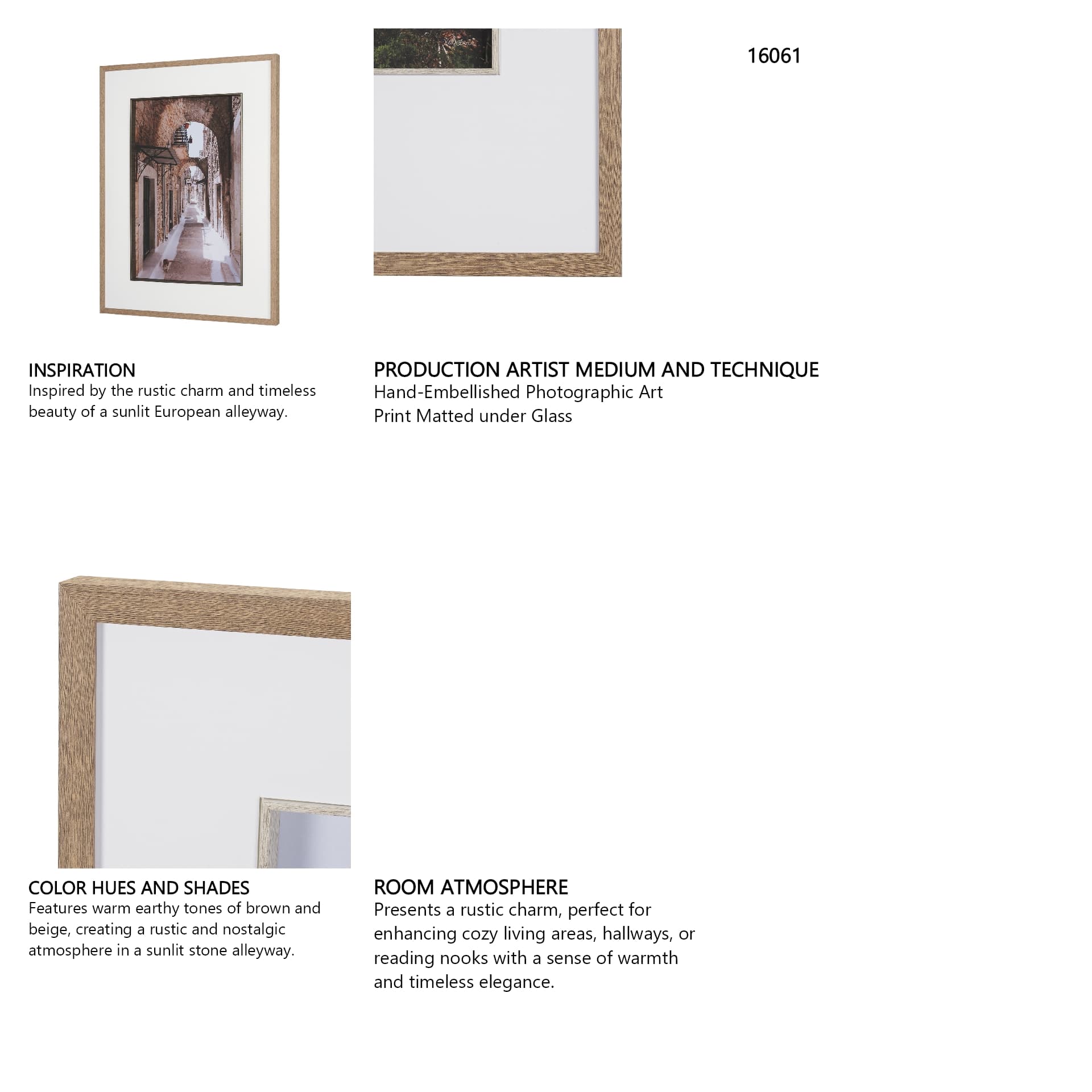 Greek Street by Kelly Frere FramedPhoto Print Matted under Glass — in a styled room