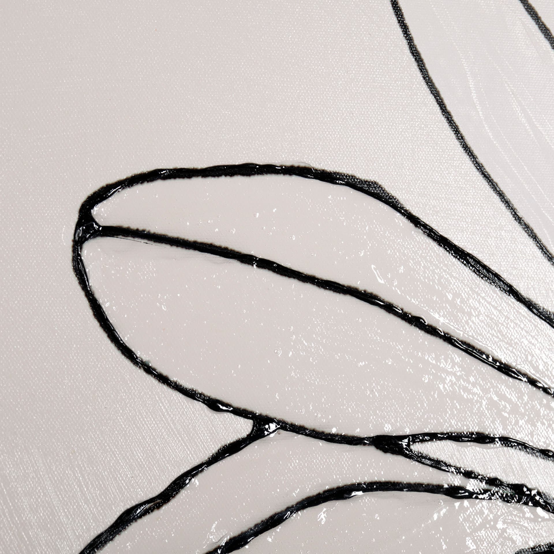 Olive Branch Countour I by Emma Scarvey a Hand Embellished Textured Canvas — product photograph