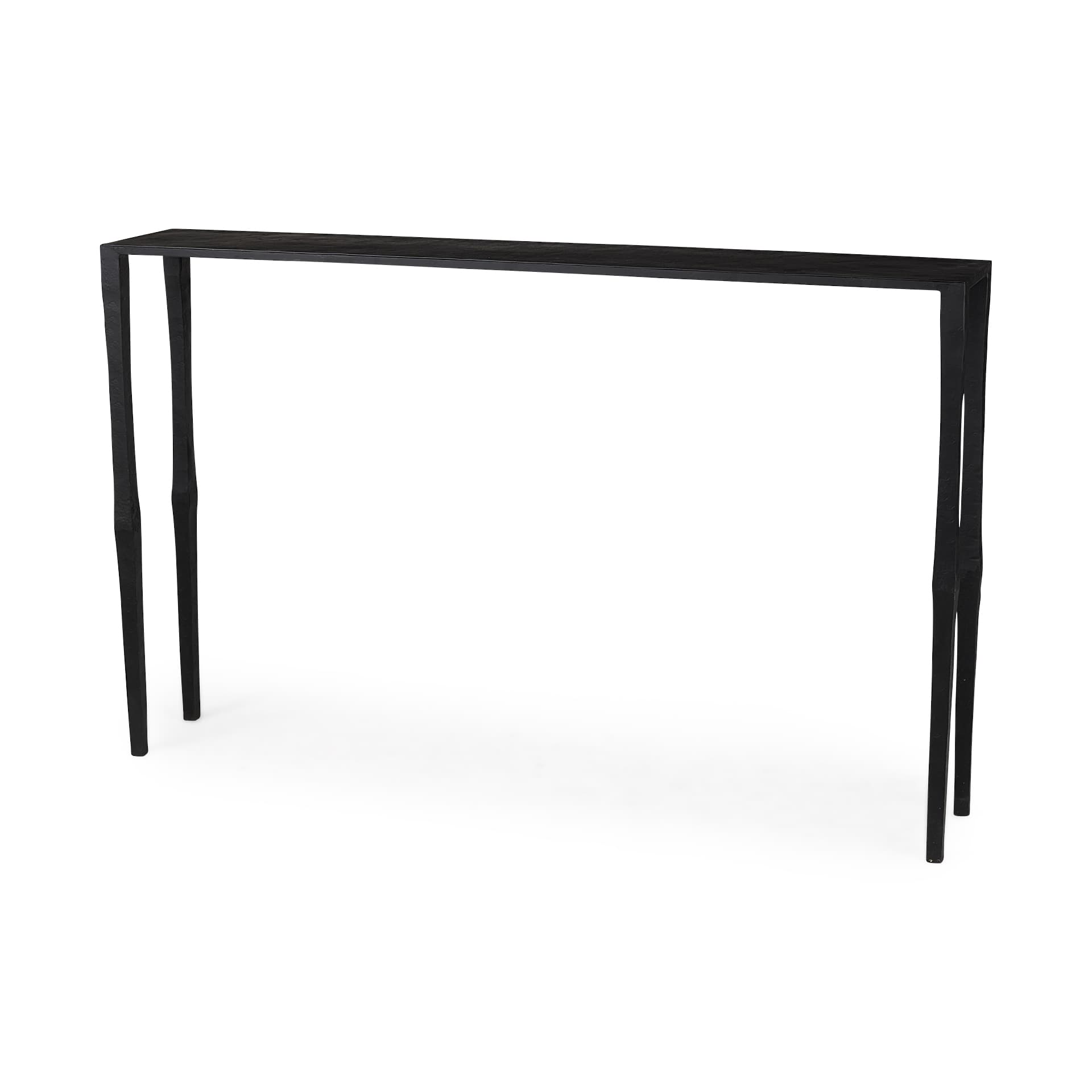 Timothy 48.0 X 8.0 X 30.0 Ebony Black Iron Console Table — product photograph