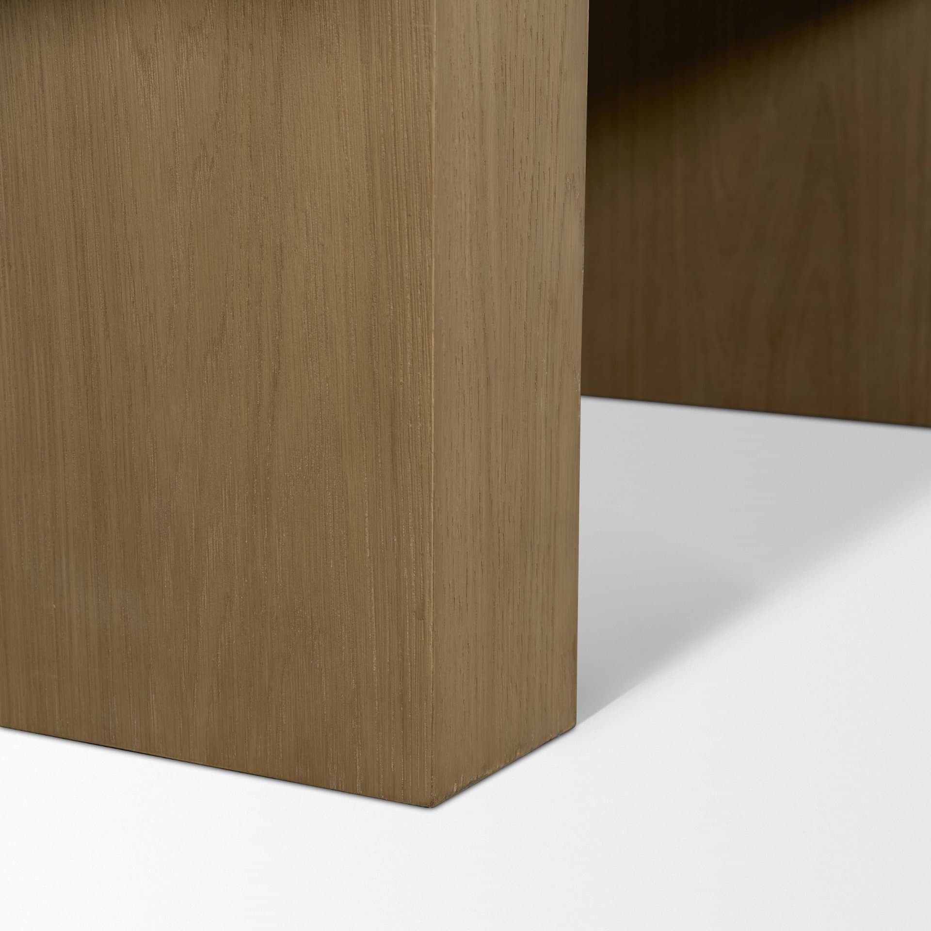 Milos Pink Marble Top w/ Light Brown Oak Wood Coffee Table — product photograph