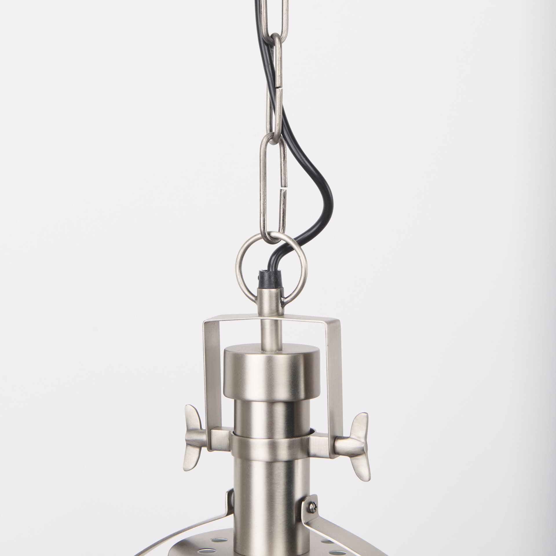 Leighton 15.0L x 15.0W x 20.0H Antique Nickel Pendant Light — product photograph