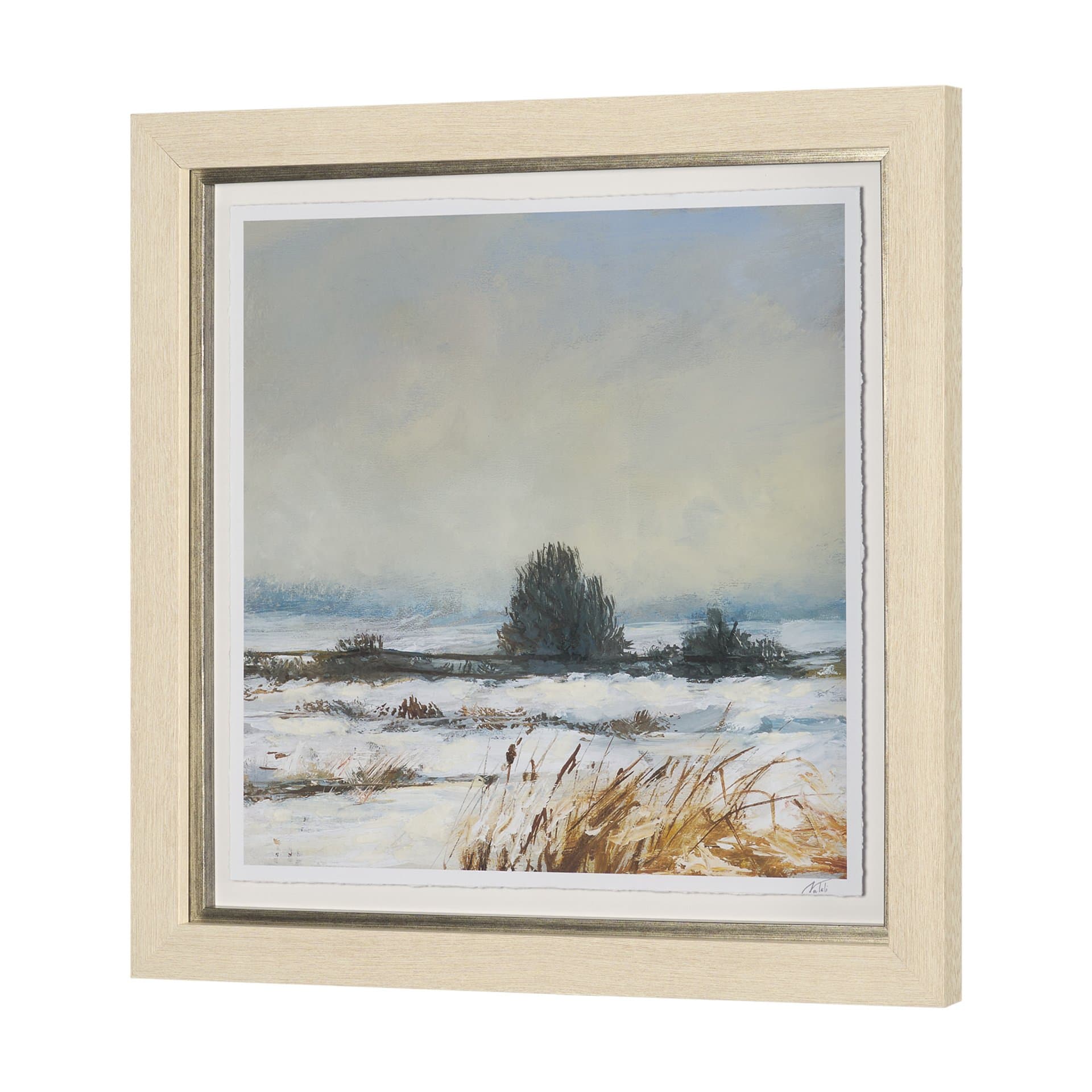 Winter Day III by Mercana Studio Hand Embelished Framed Artwork Matted under Glass — product photograph