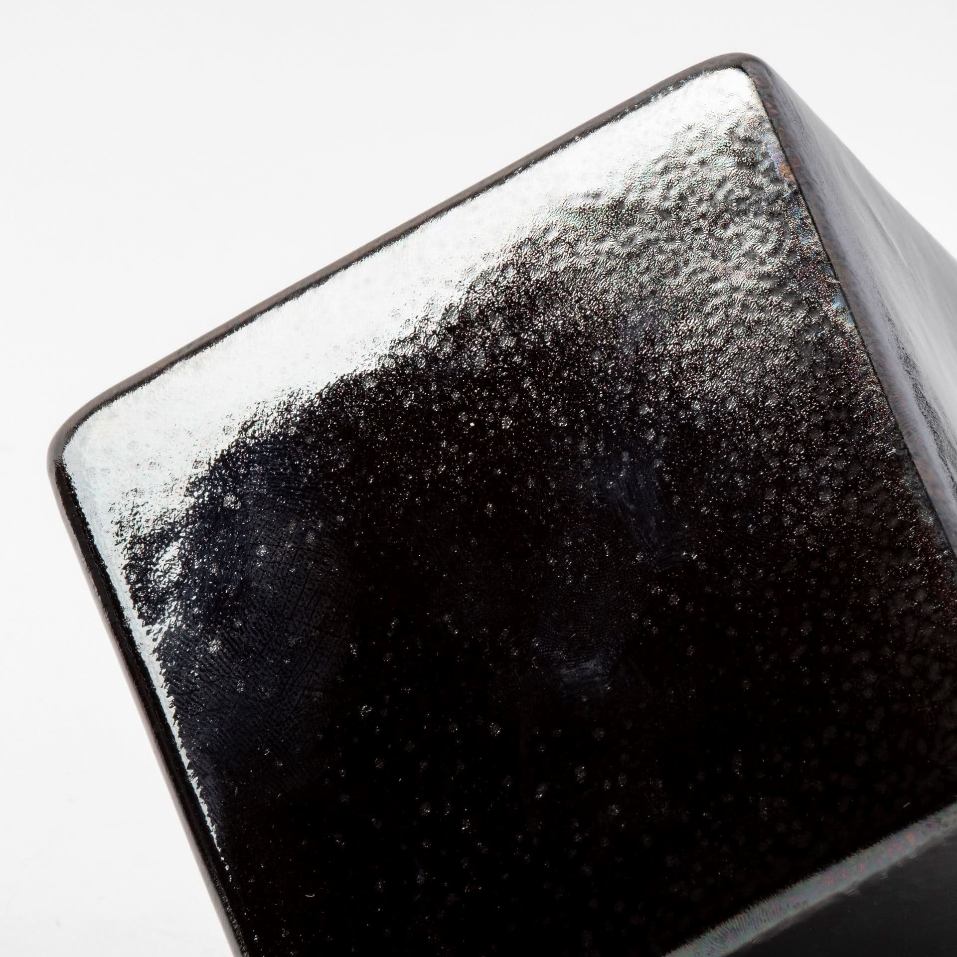 Mayweather (Set of 3) Black Geometric Ceramic Cubes — product photograph