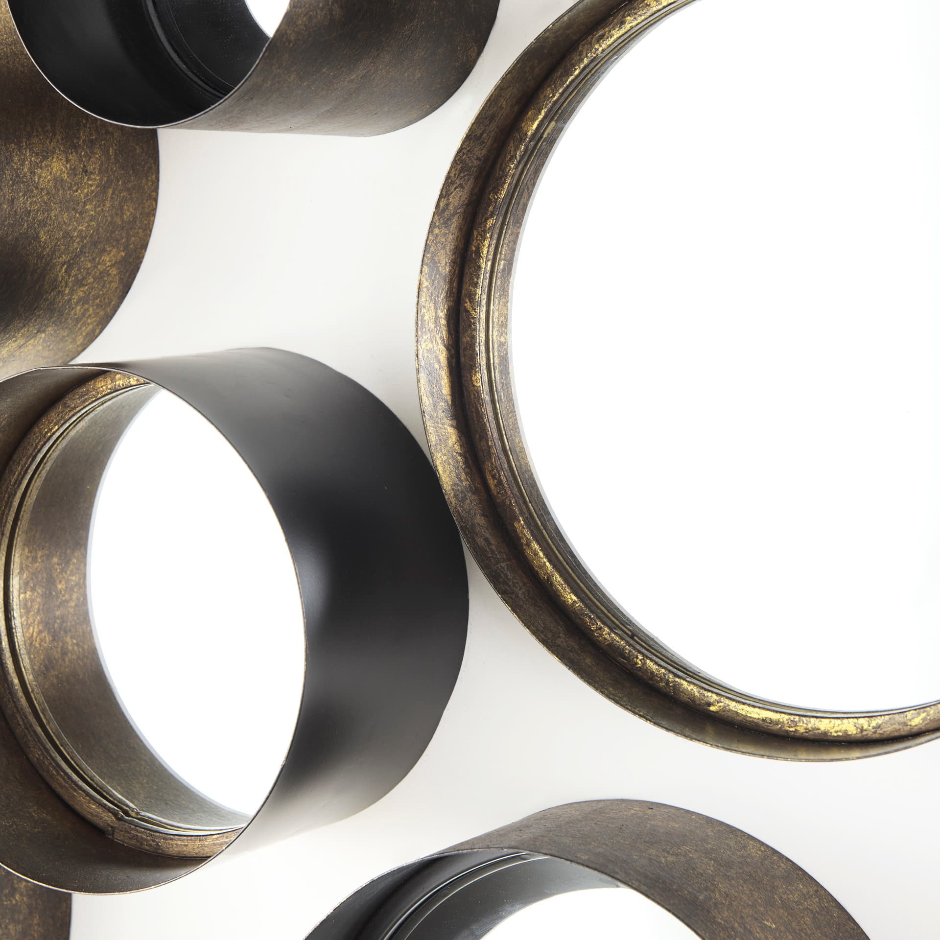 Aromaticum Set of 8 Brown Metal Mirrors — product photograph