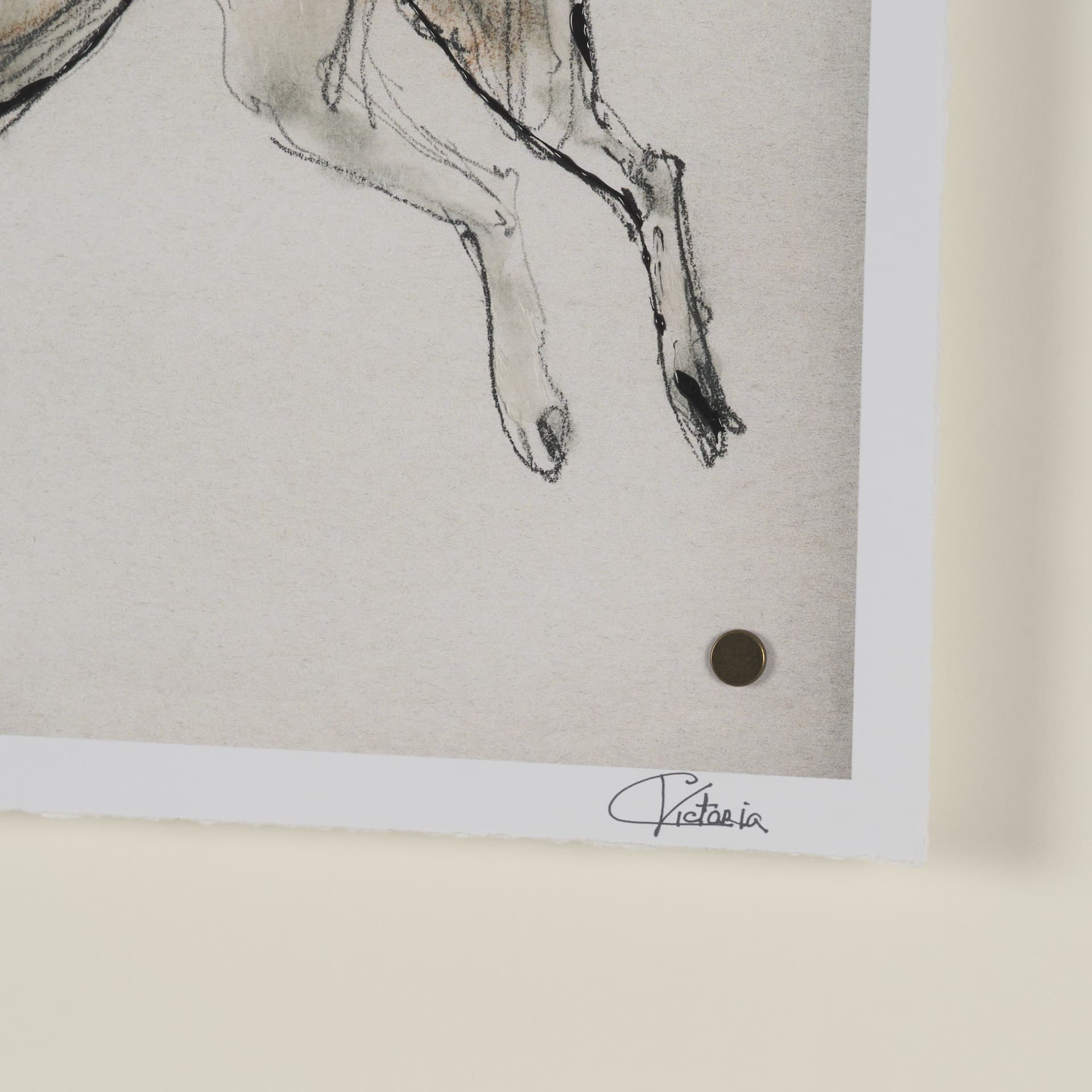 Playful Pup VI by Mercana Studio Hand Embelished Framed Artwork Matted under Glass — product photograph