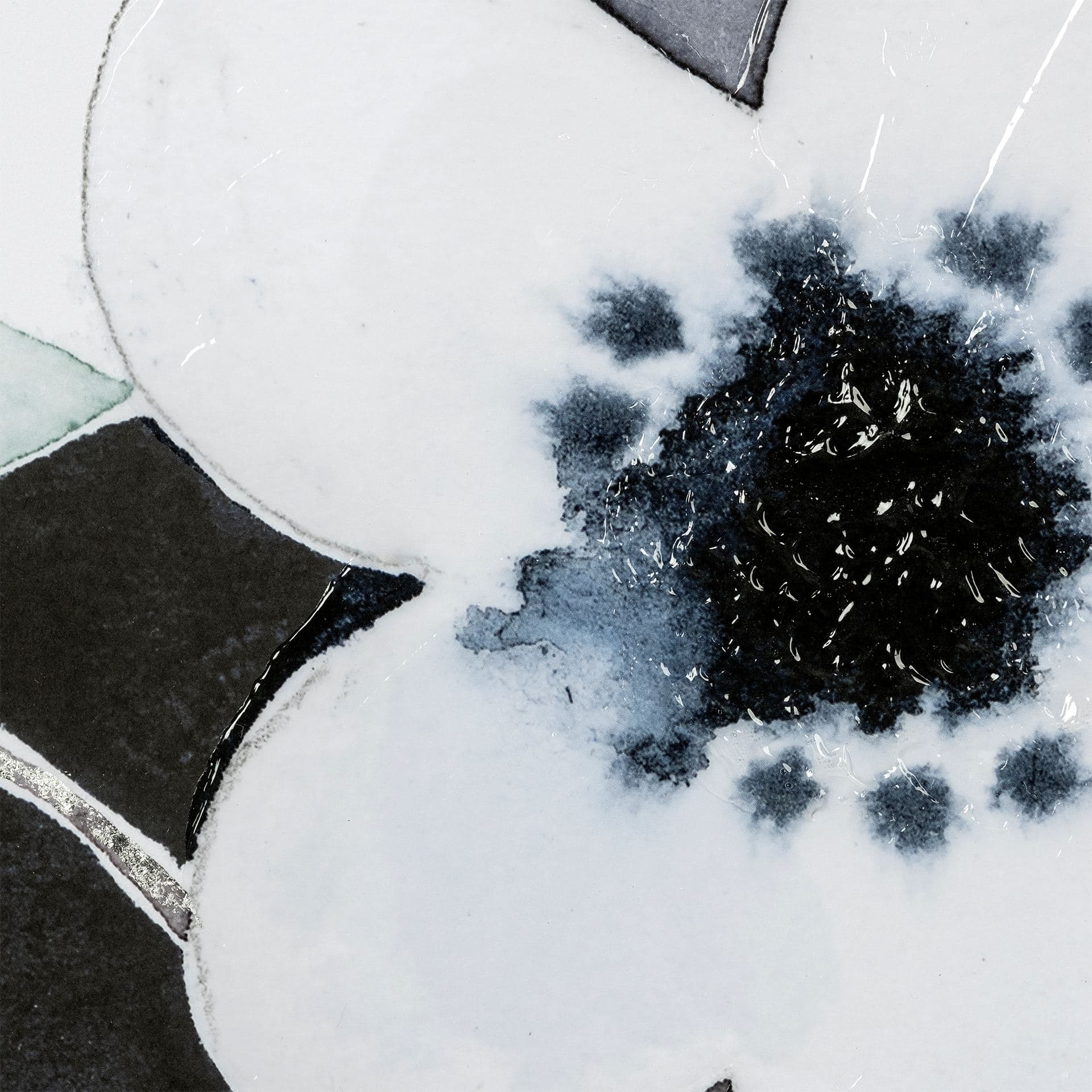 Night Foliage I by Grace Popp a Hand Embellished Textured Framed Art Print Matted under Glass — product photograph