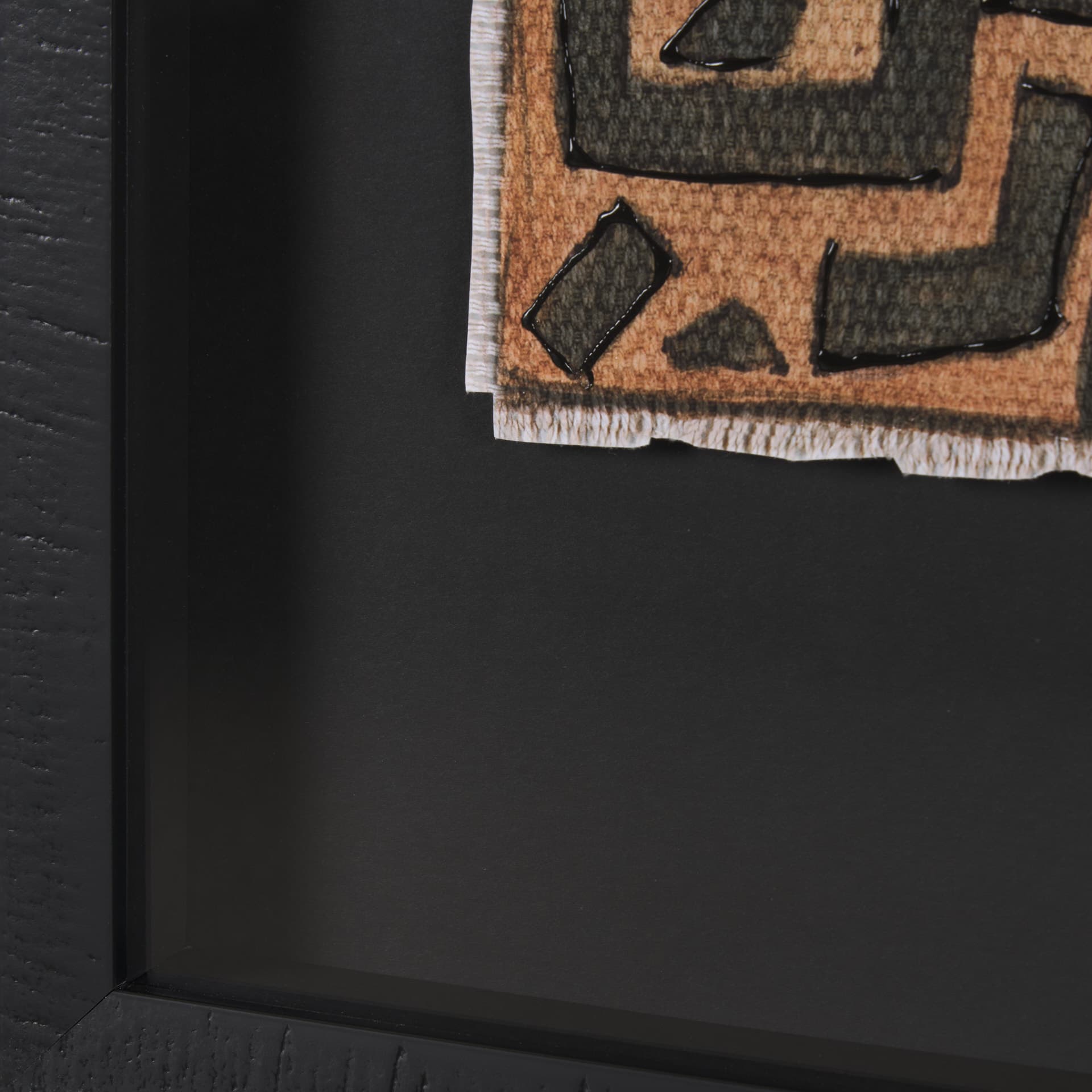 Mud Cloth Tapestry I by Mercana Studio a Hand Embellished Framed Art Print Matted under Glass — product photograph