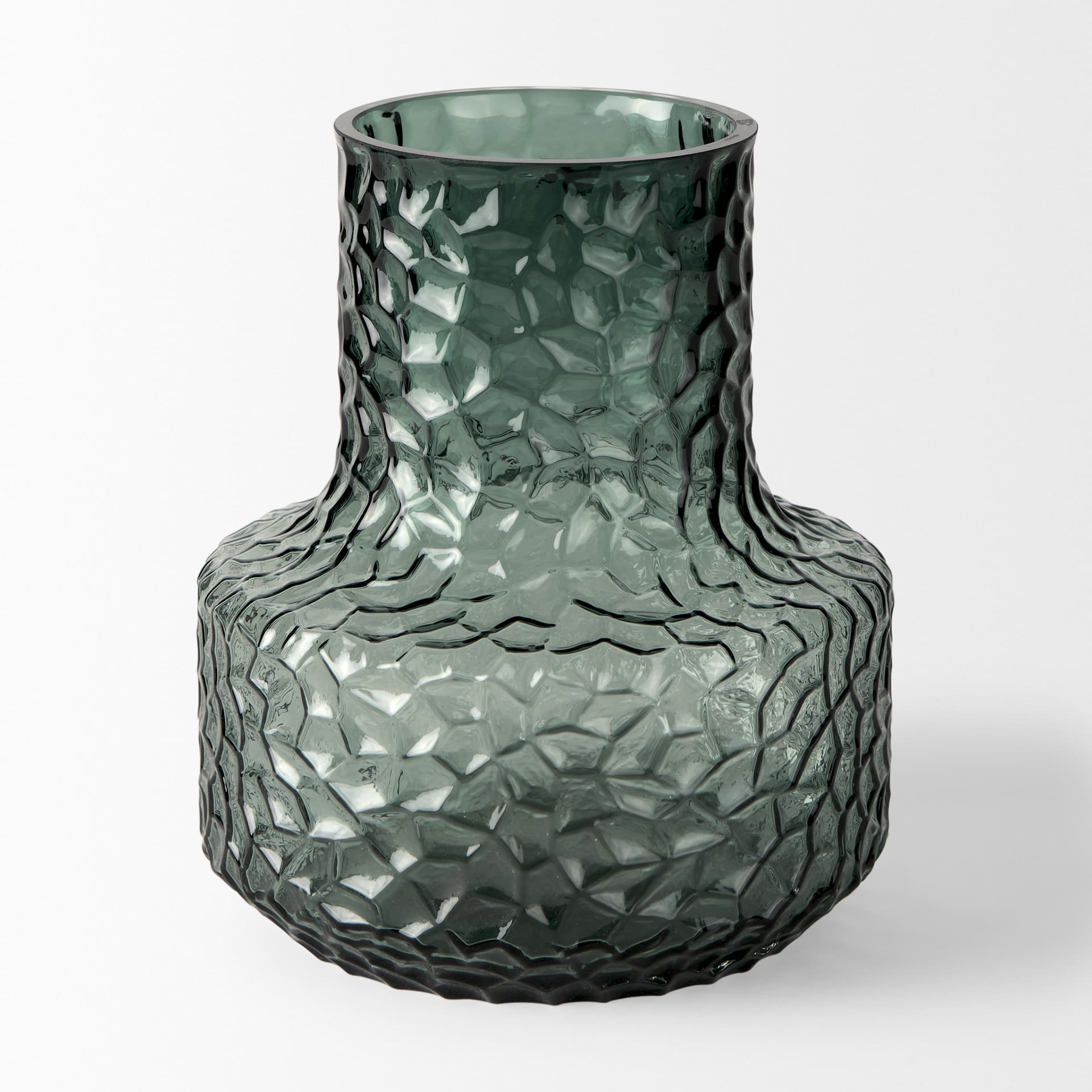 Jolene 7" Green Waterglass Glass Vase — product photograph