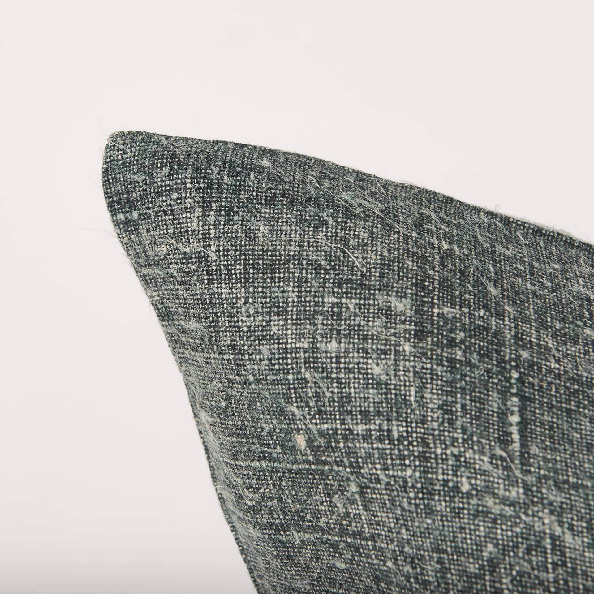 Jack 22x22 Green Linen Square Decorative Pillow Cover w/Down Filler — product photograph