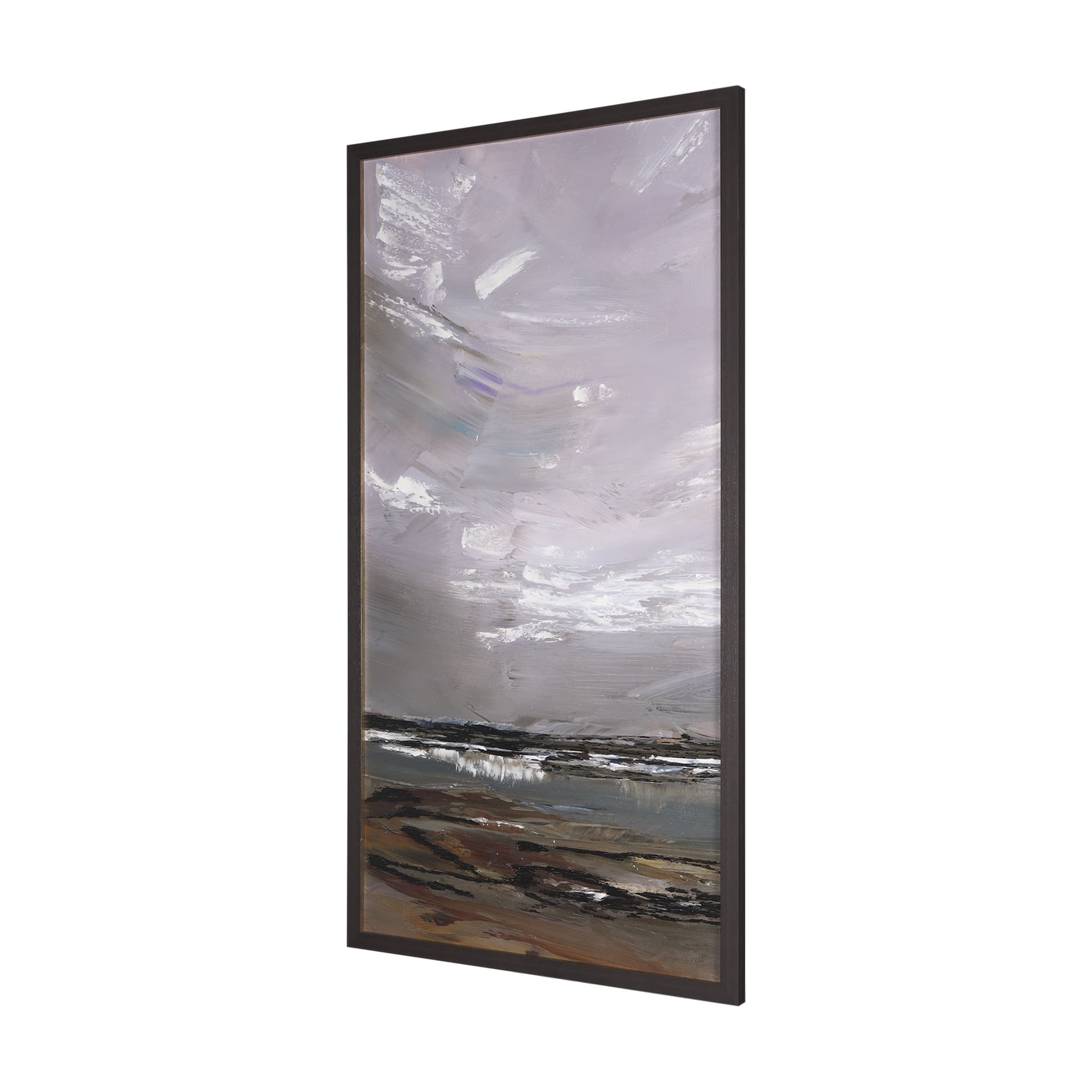 Grey Day I by Mercana Studio a Hand Embellished Textured Framed Canvas — product photograph