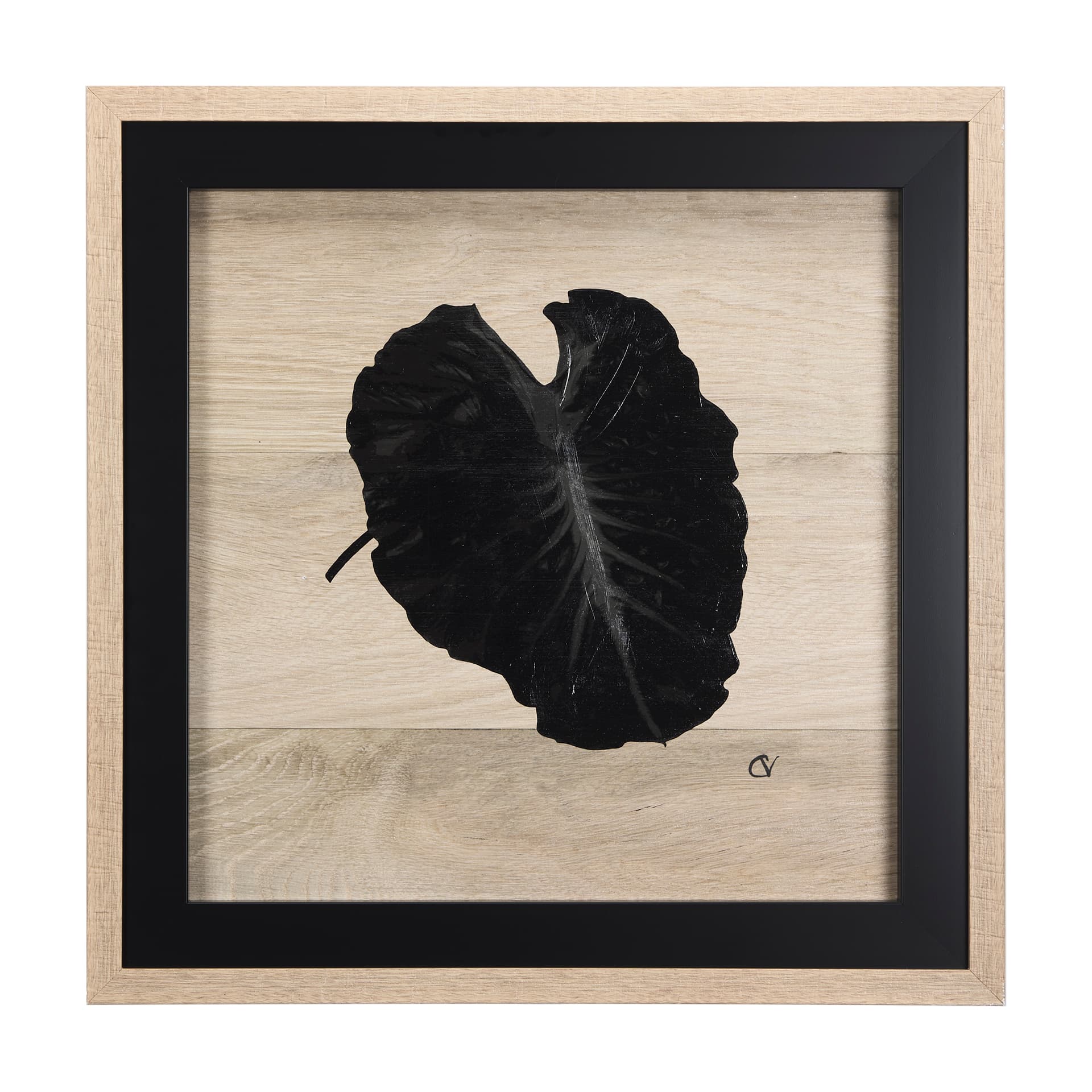 Tropican Leave III by Mercana Studio a Hand Embellished Textured Framed Art Print — product photograph