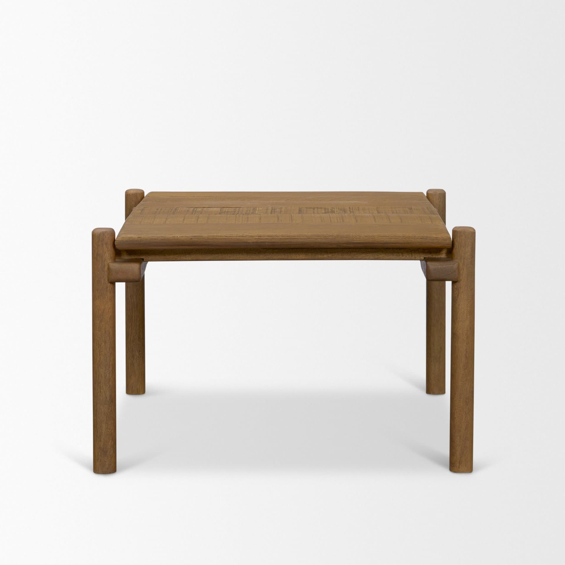 Riven Oak Wood Square Side Table — product photograph