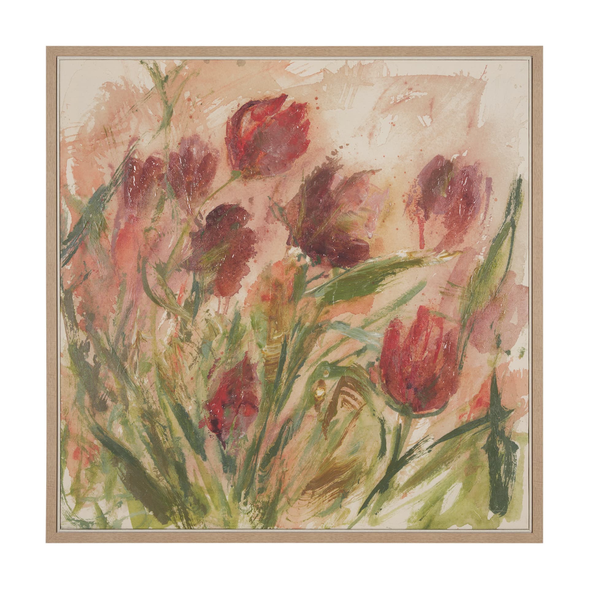 Springs Ritual by Mercana Studio a Hand Embellished Textured Framed Canvas — product photograph