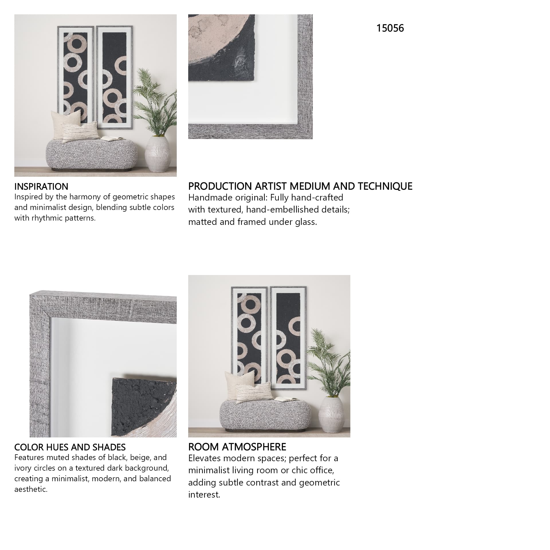 Continuous Intention II by Studio M a handmade Original Framed Artwork under Glass — in a styled room
