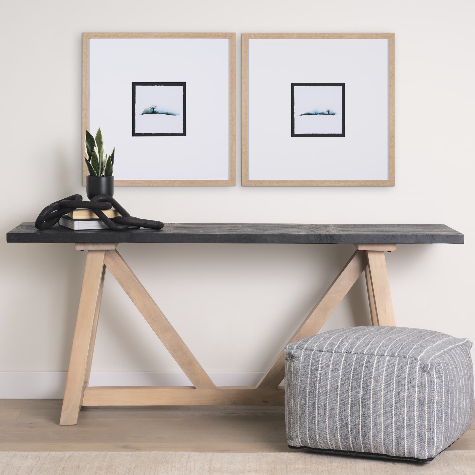 Morning Blue I by Mercana Studio a Framed Art Print — in a styled room