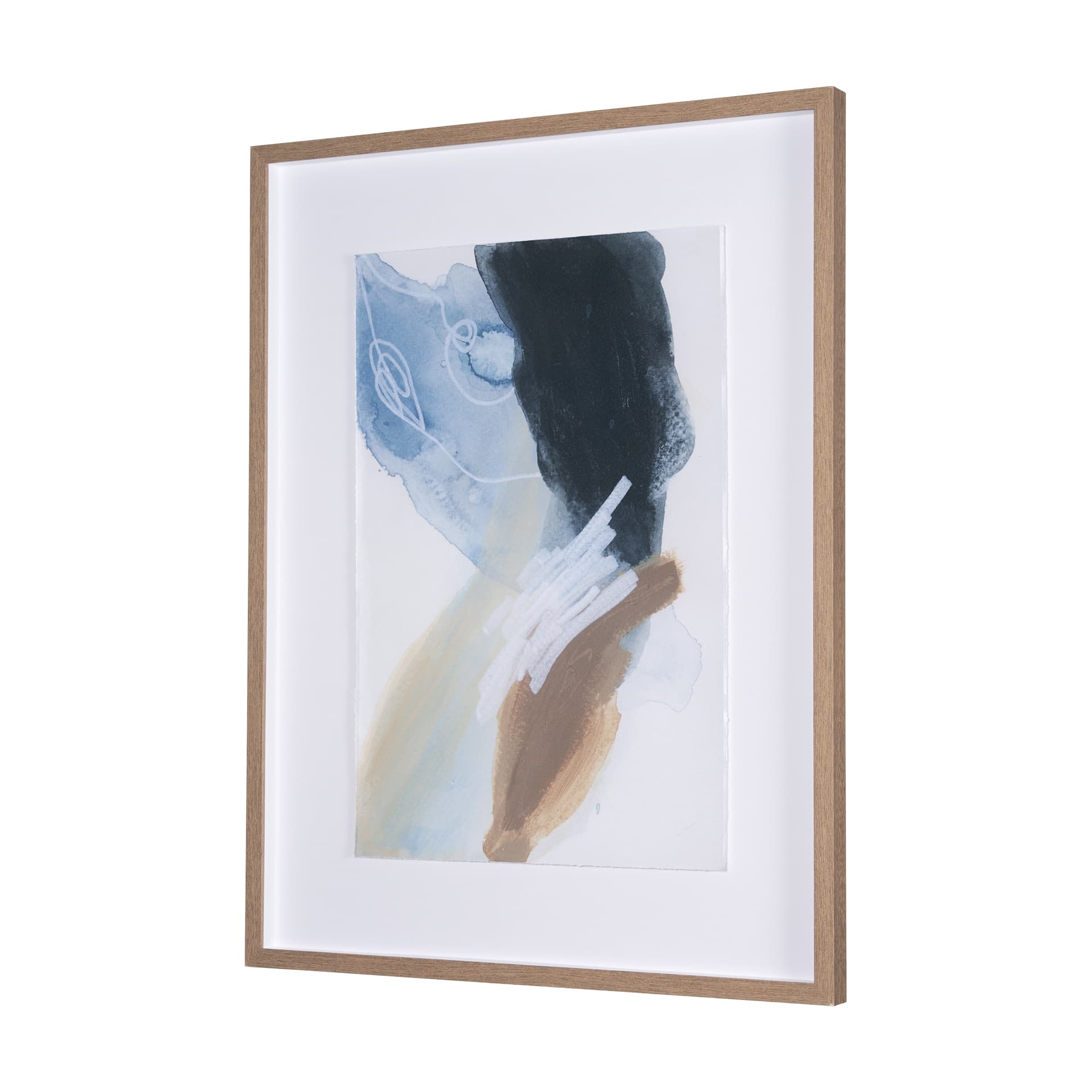 Darkness Leads to Light II by IrHavuka Hand Embellished Textured Framed Art Print Matted under Glass — product photograph