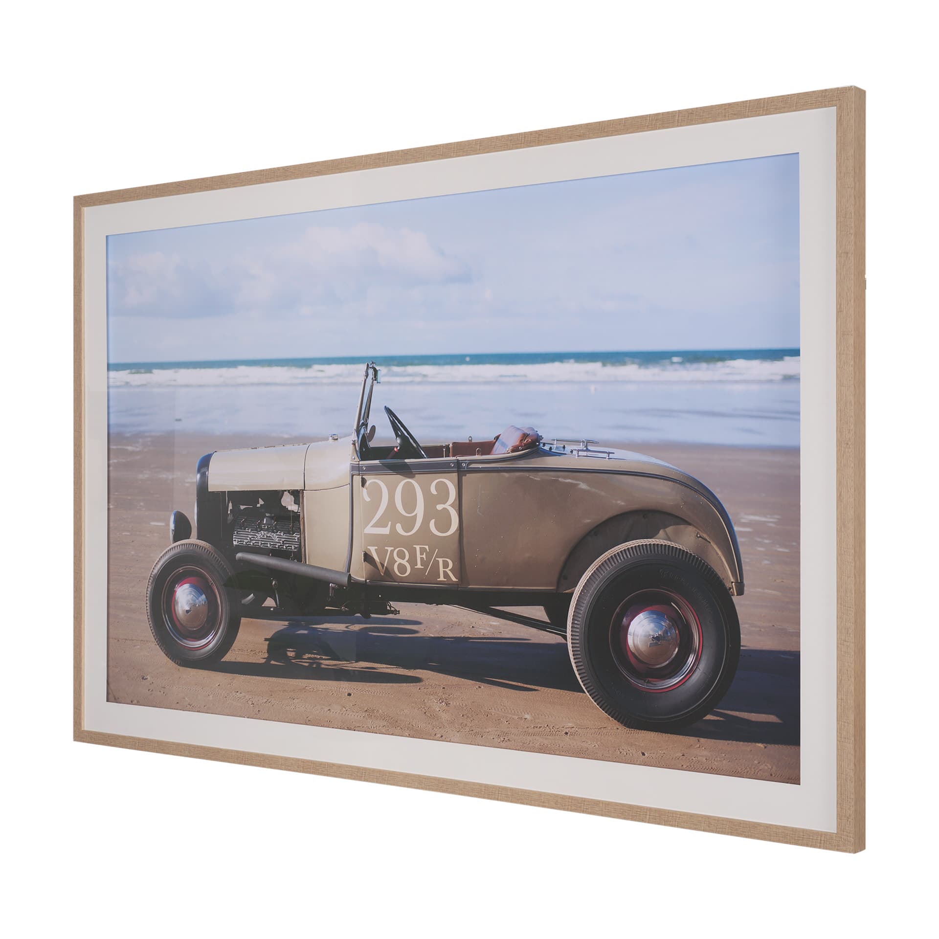 Retro Racing - Automobile by Ben Wood a Framed Photo Art Print Matted under Glass — product photograph