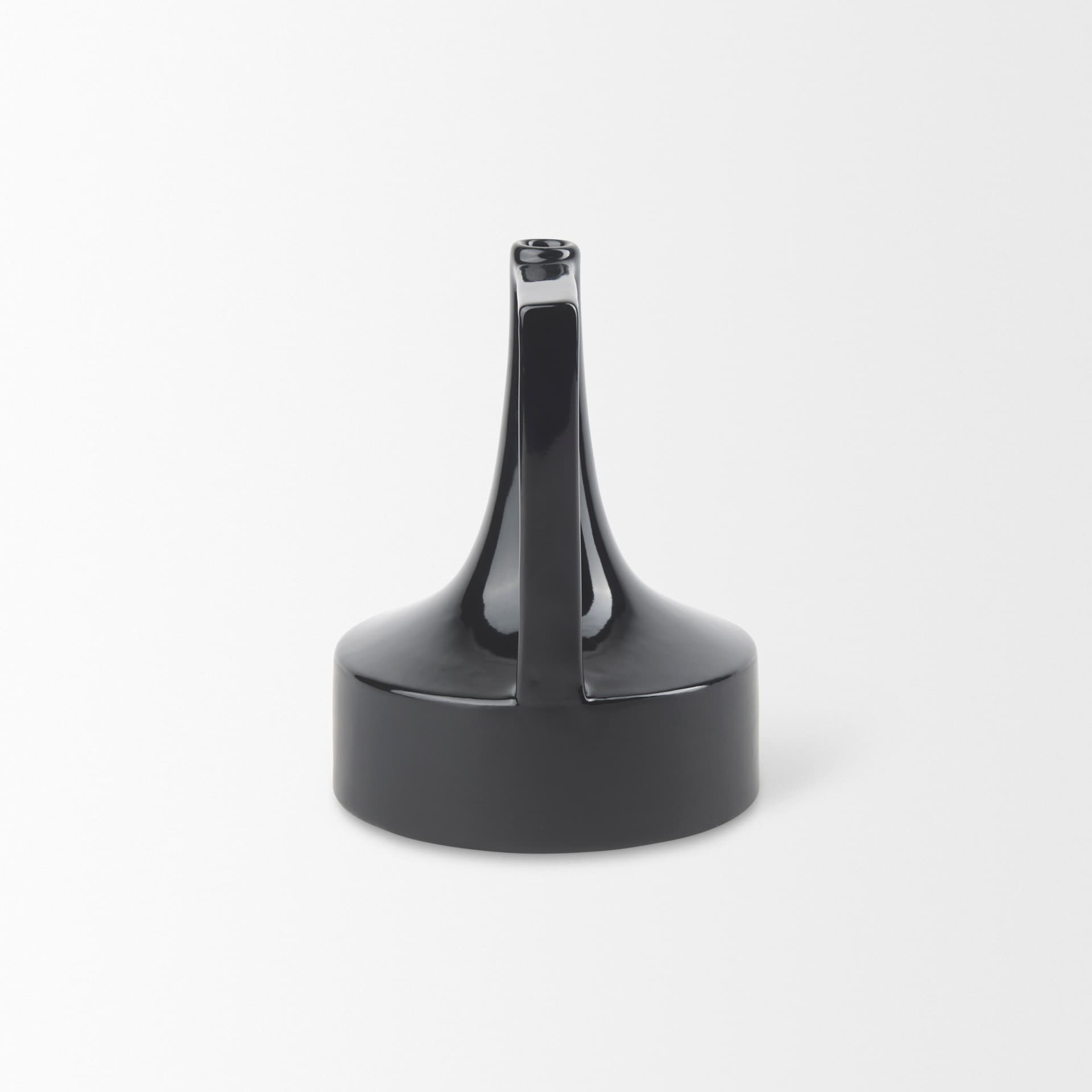Burton 8.3H Small Glossy and Matte Black Ceramic Jug Vase — product photograph
