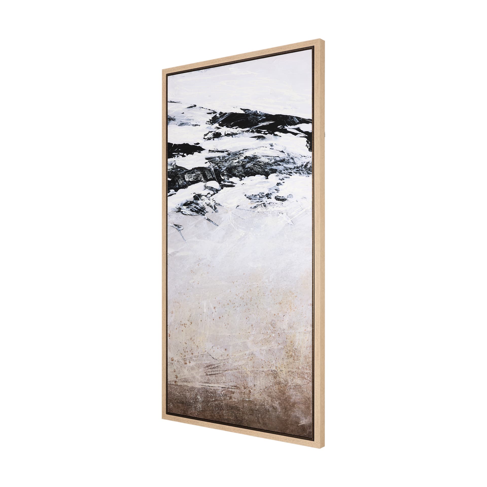 Black Strokes II by Mercana Studio a Hand Embellished Textured Framed Canvas — product photograph