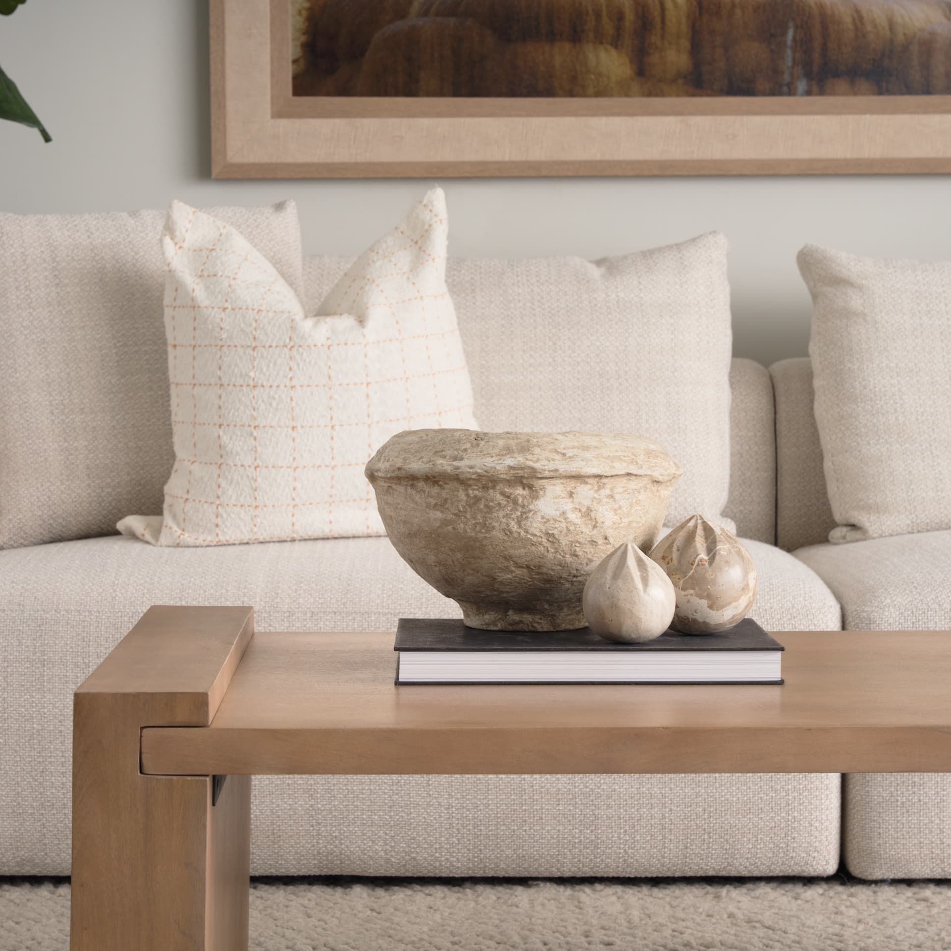 Caprie Large Beige Marble Decorative Juice Squeezer — product photograph