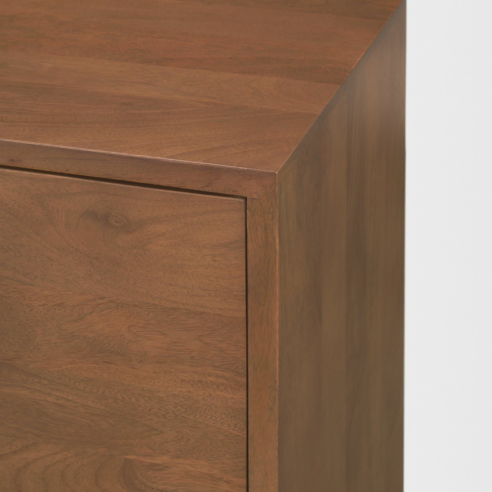 Jonan Medium Brown Wood w/ Dark Aged Brass 2 Door 3 Drawer Sideboard — product photograph