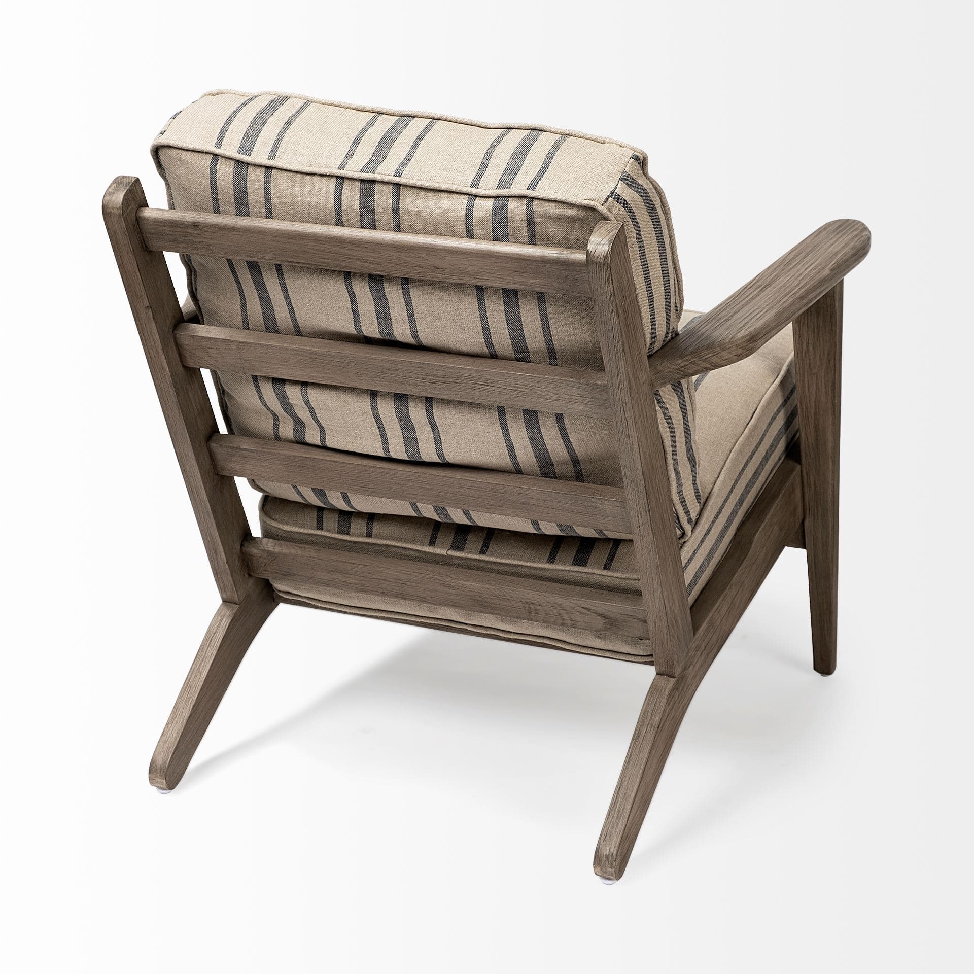 Olympus III Striped Brown Jute Wrapped Wooden Frame Accent Chair — product photograph