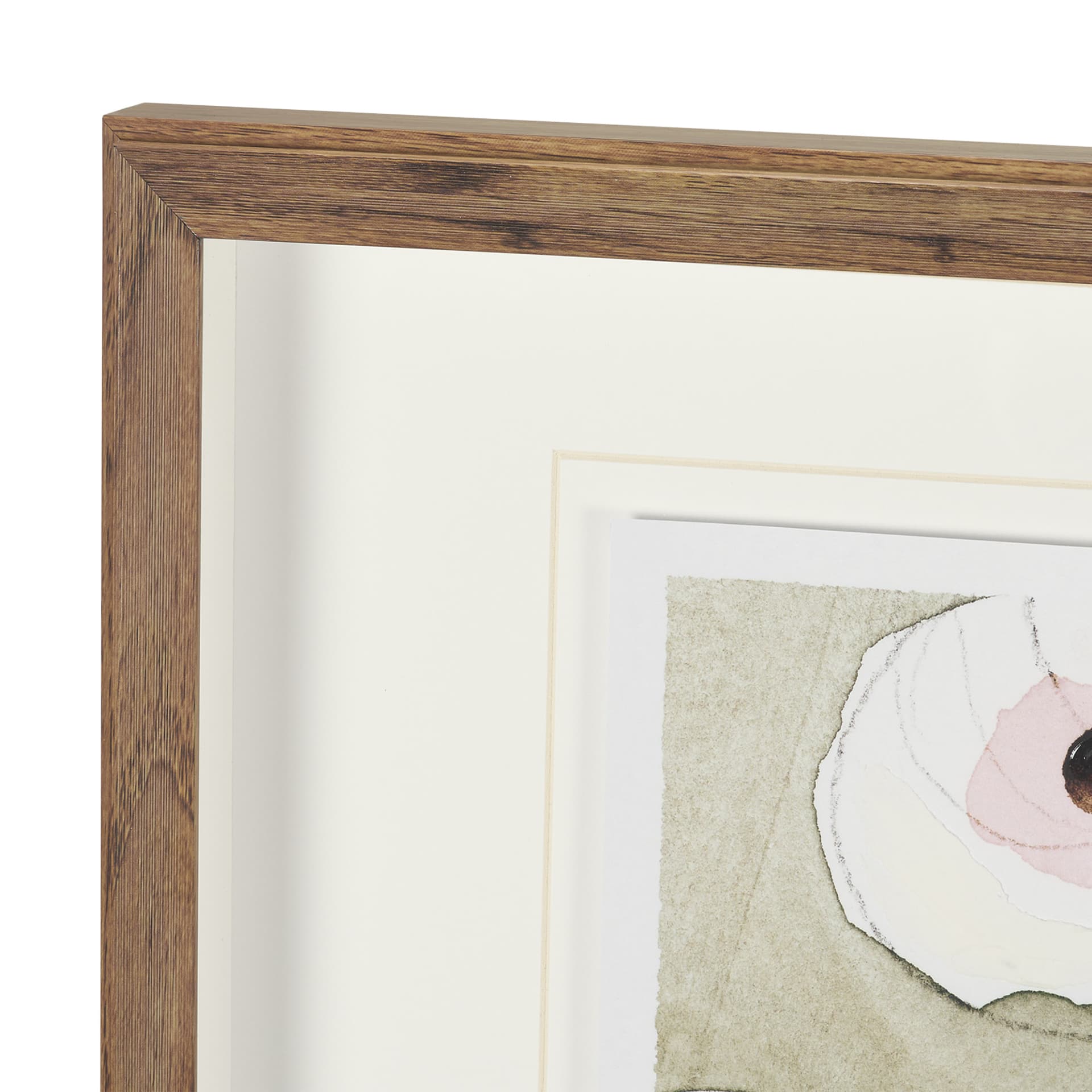 Butterfly Ranunculus II by Mercana Studio Hand-Embellished Framed Artwork Matted under Glass — product photograph