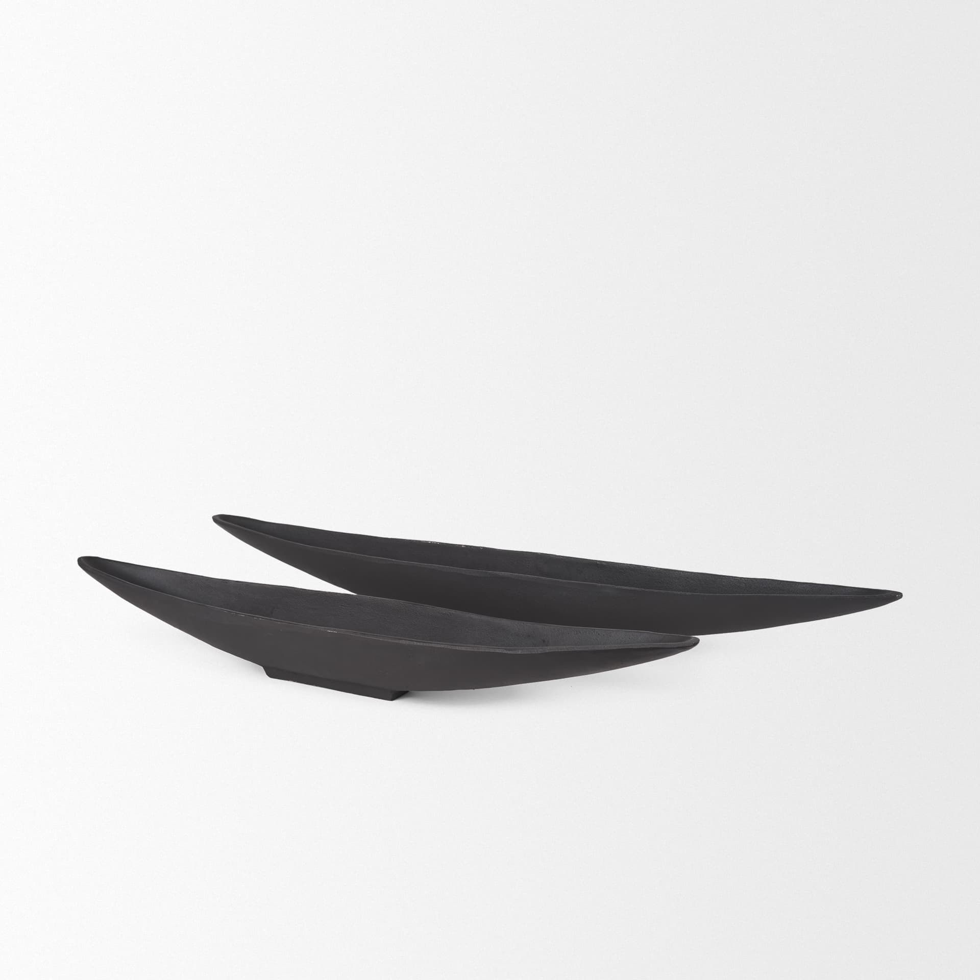 Piero Small Matte Black Metal Decorative Bowl — product photograph
