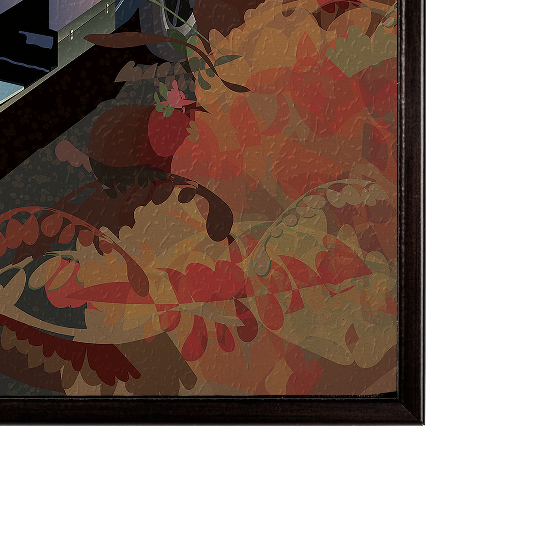 Michigan Go USA (SM) by Mercana Studio a Hand Embellished Decograph Framed Art Print — product photograph