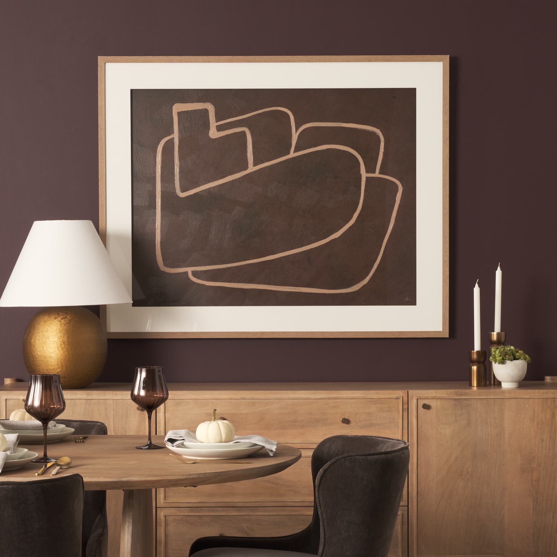 Fusion I by Mercana Studio Hand Embelished Textured Framed Artwork Matted under Glass — in a styled room