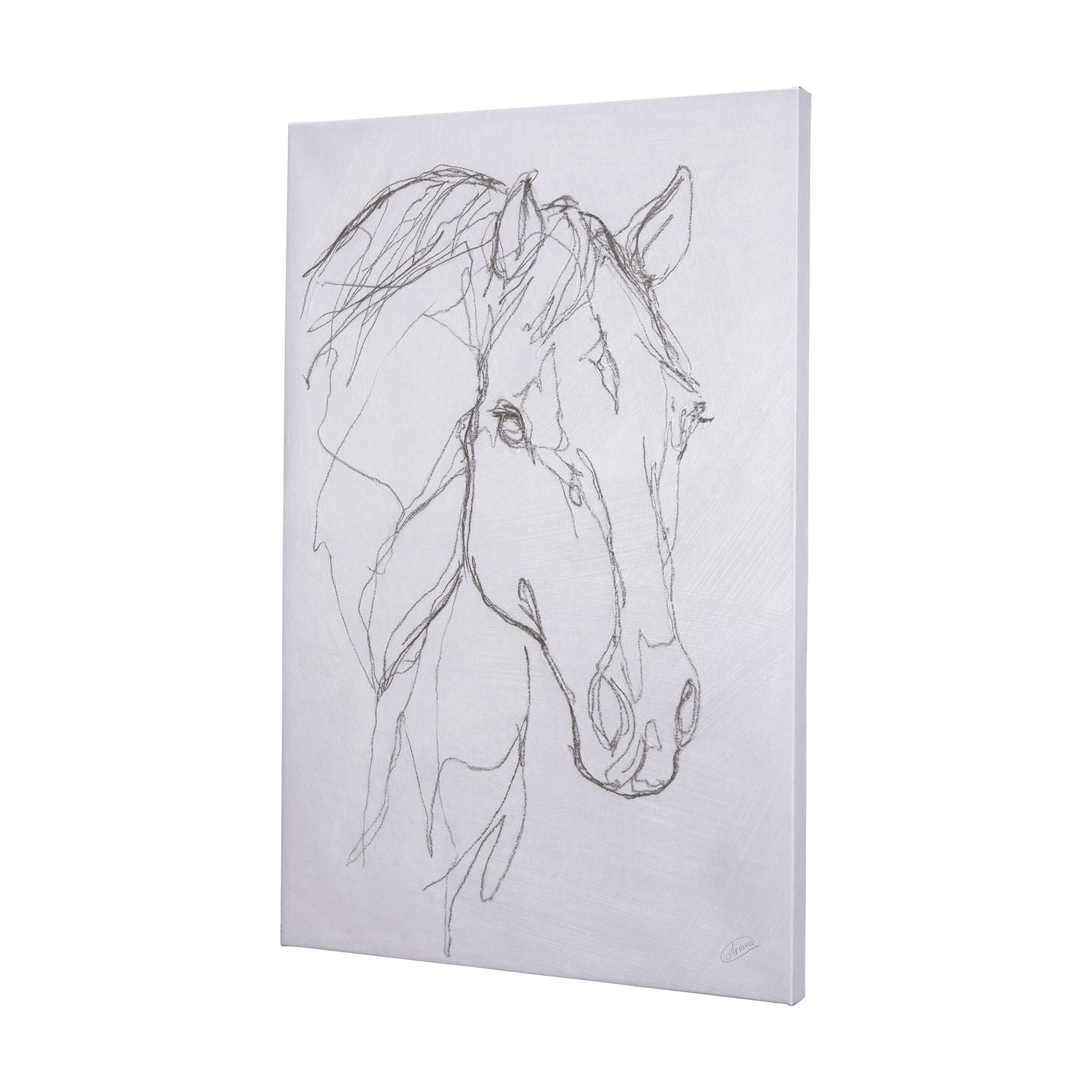 Thoroughbred III by Mercana Studio a Hand Embellished Textured Canvas — product photograph