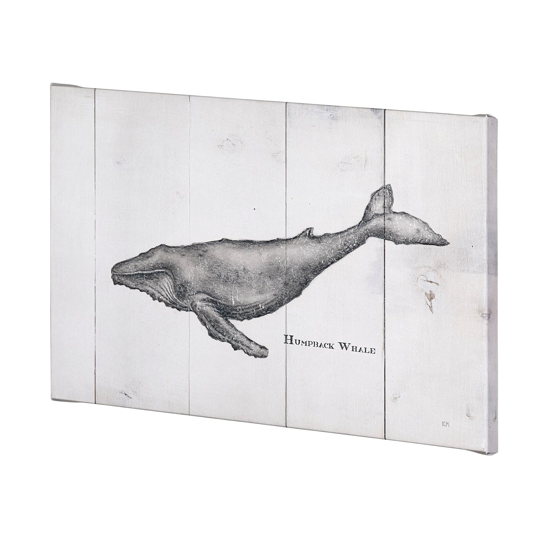 Humpback Whale by Mercana Studio a Hand Embellished Textured Canvas — product photograph