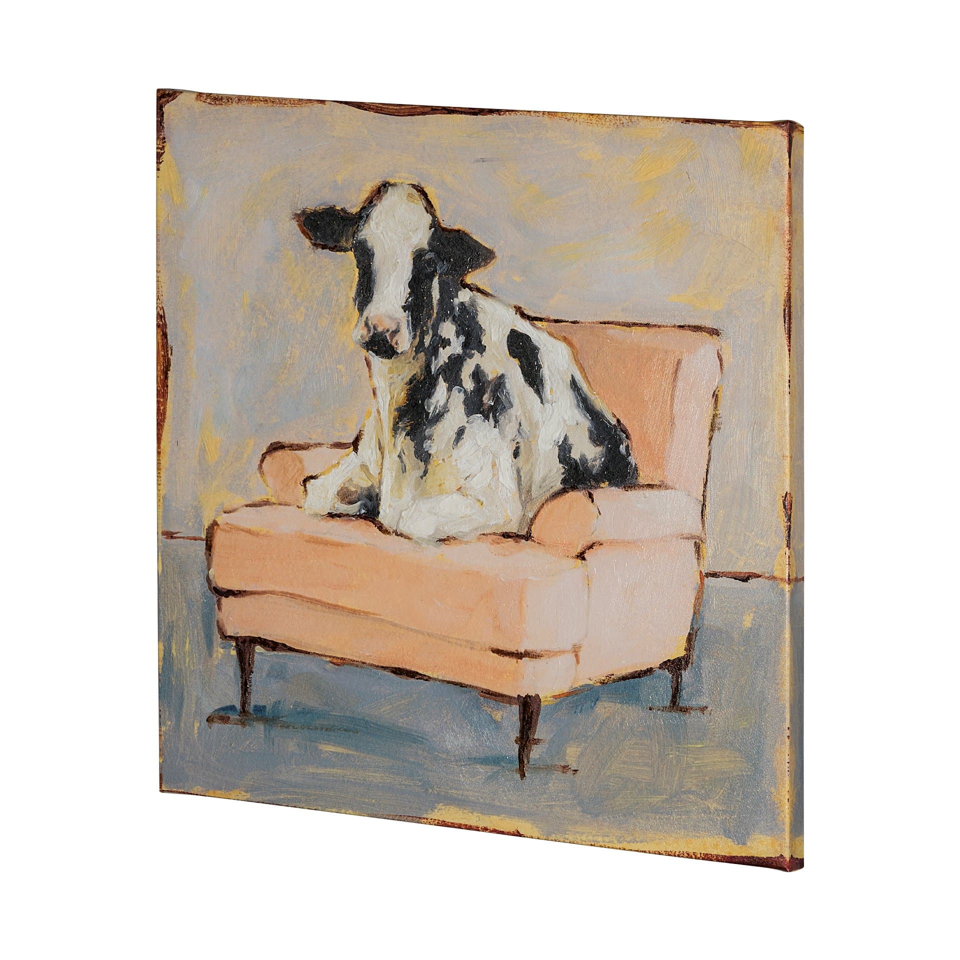 Moo-ving II by Ethan Harper a Hand Embellished Textured Canvas — product photograph