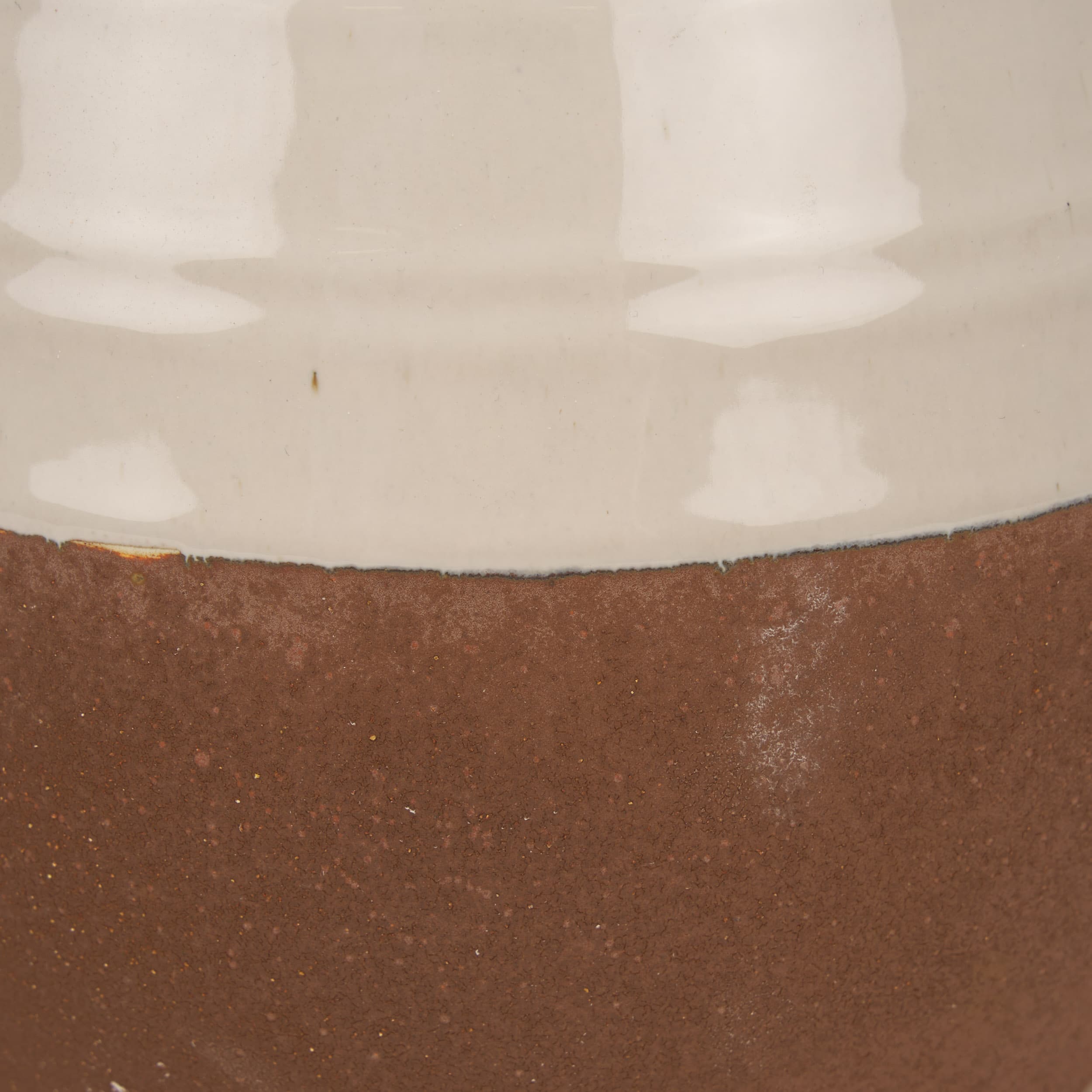Tryna Small Beige w/ Matte Brown Ceramic Vase — product photograph