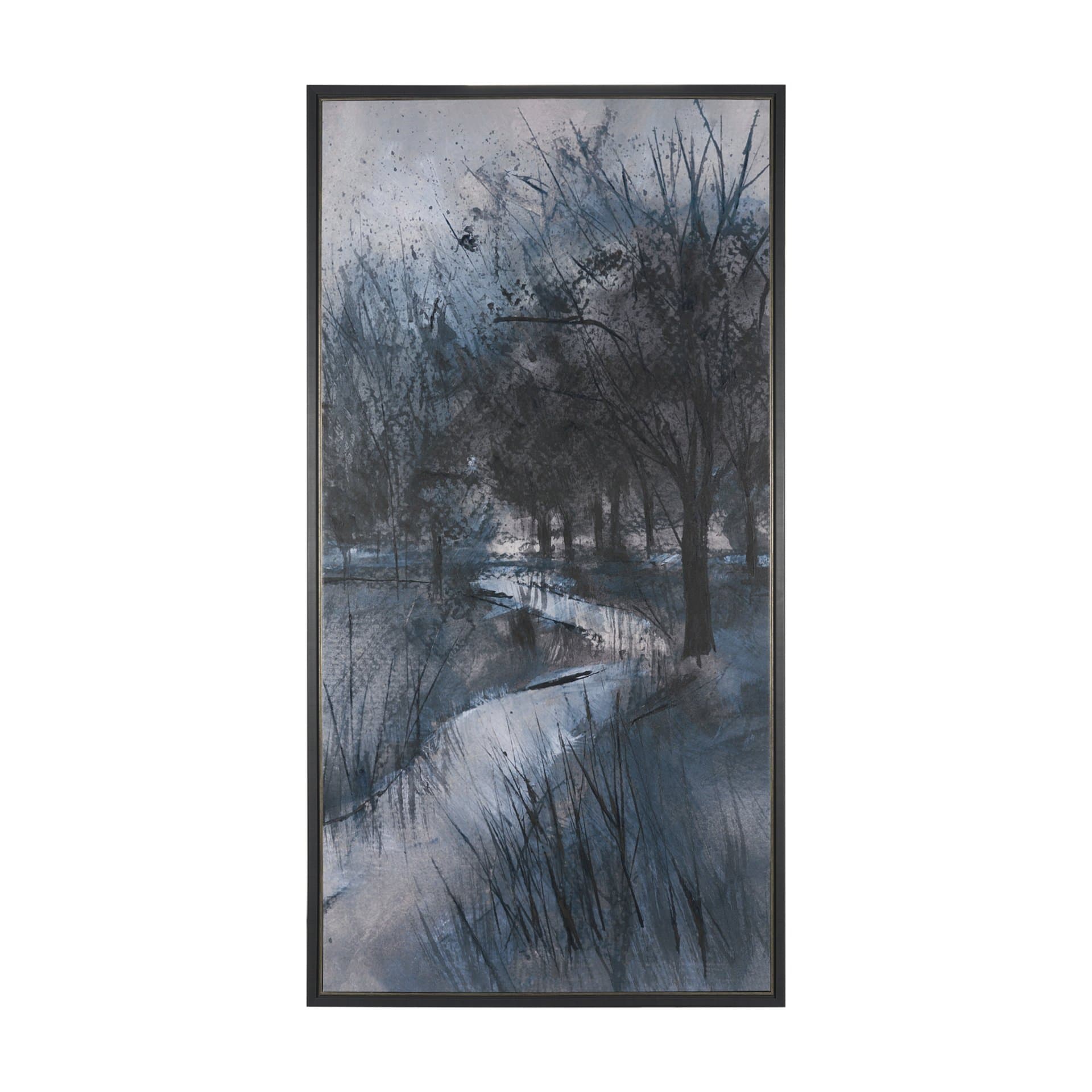 Brook and Willows II by Mercana Studio Hand-Embellished Textured Framed Canvas Artwork — product photograph