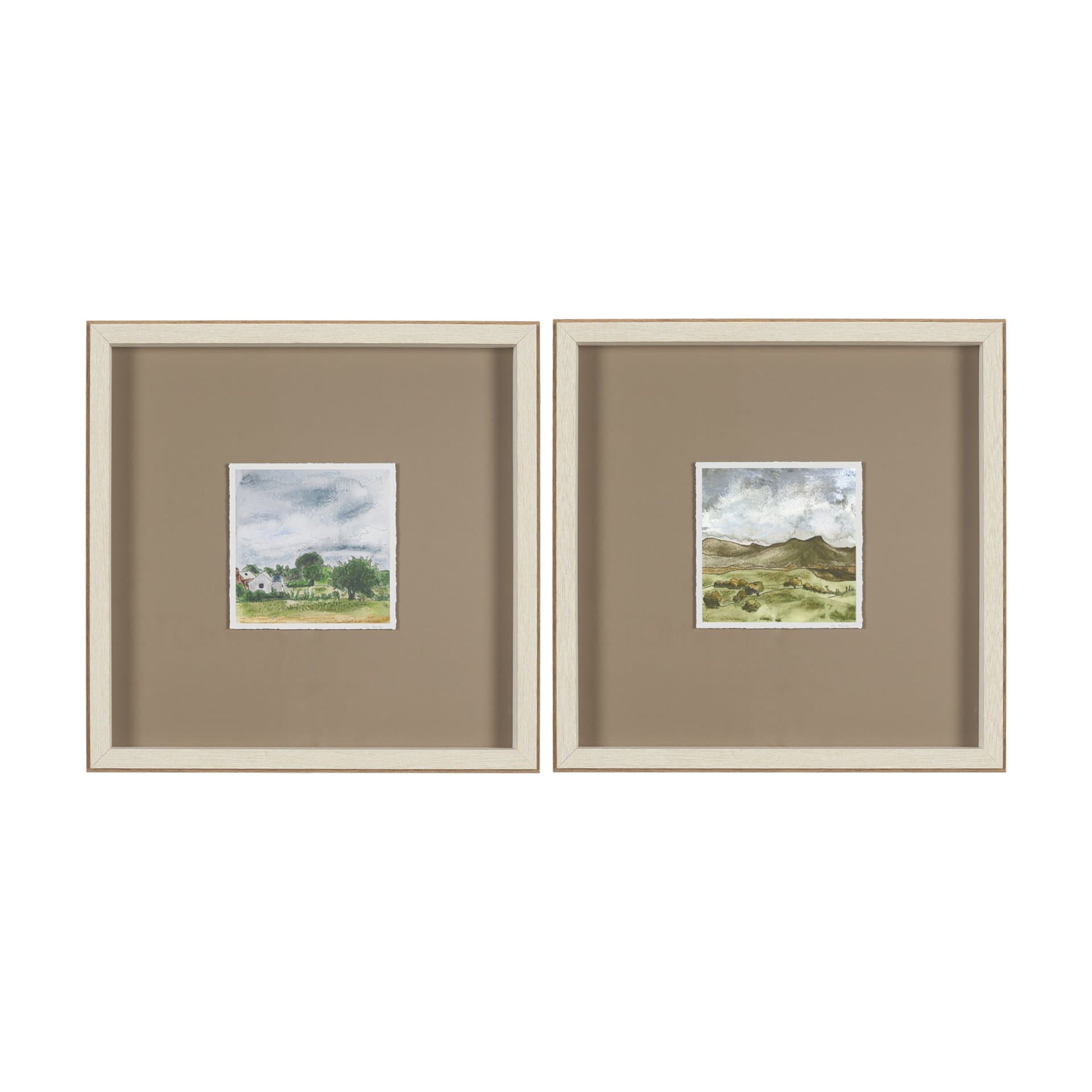 Discovery (Set of 2) by Ira Havuka Hand-Embellished Framed Artwork Matted under Glass — product photograph