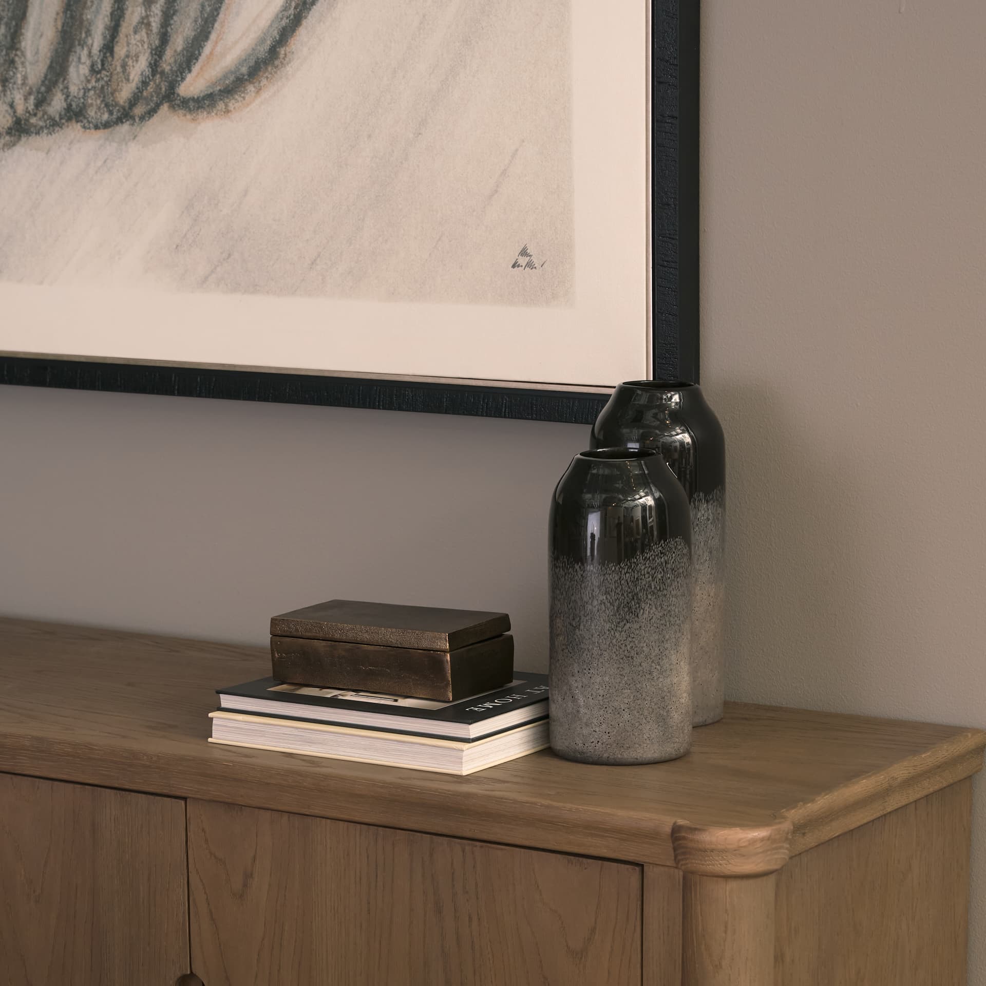 Alden Medium Brown Wood 4-Door Closed Sideboard — product photograph