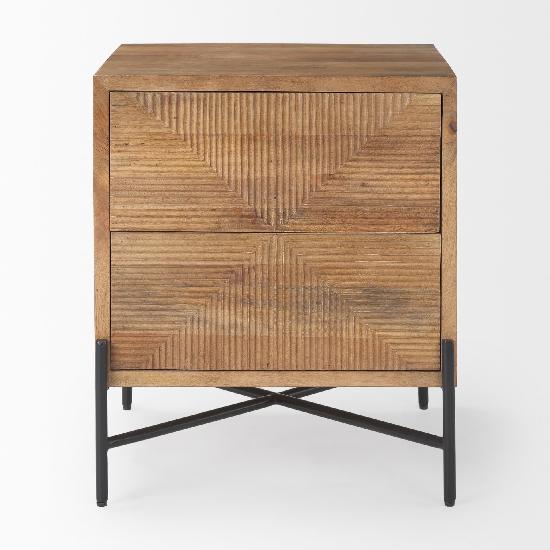 Cairo 22.0L x 22.0W x 26.0H Wood 2 Drawer Accent table — product photograph