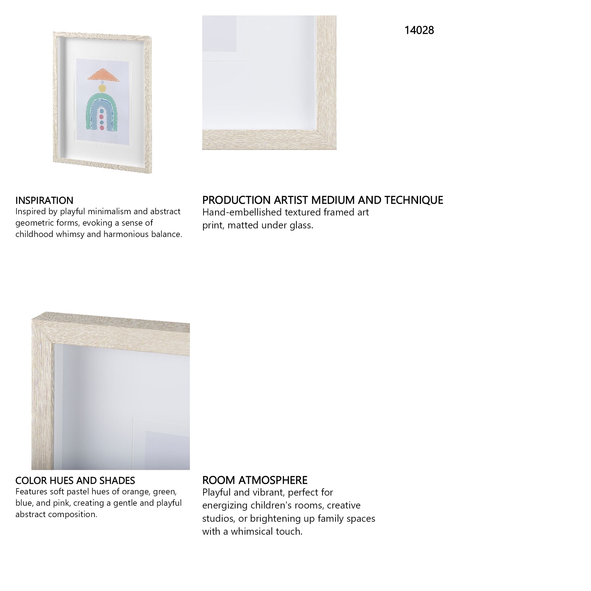 Pavilion I by Mercana Studio a Hand Embellished Textured Framed Art Print Matted under Glass — in a styled room