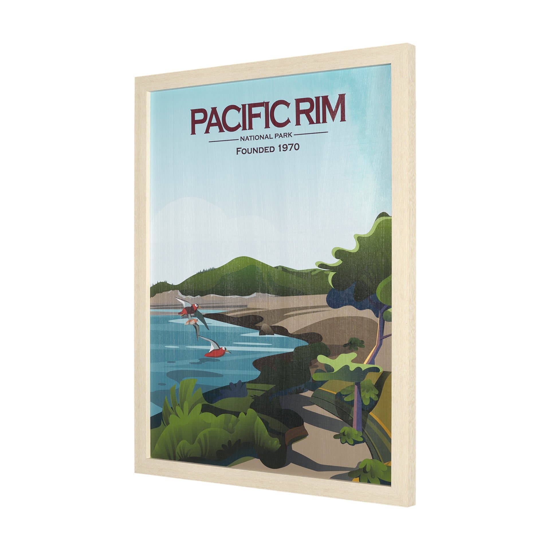 Pacific Rim GO (L) by Mercana Studio a Hand Embellished Decograph Framed Art Print — product photograph