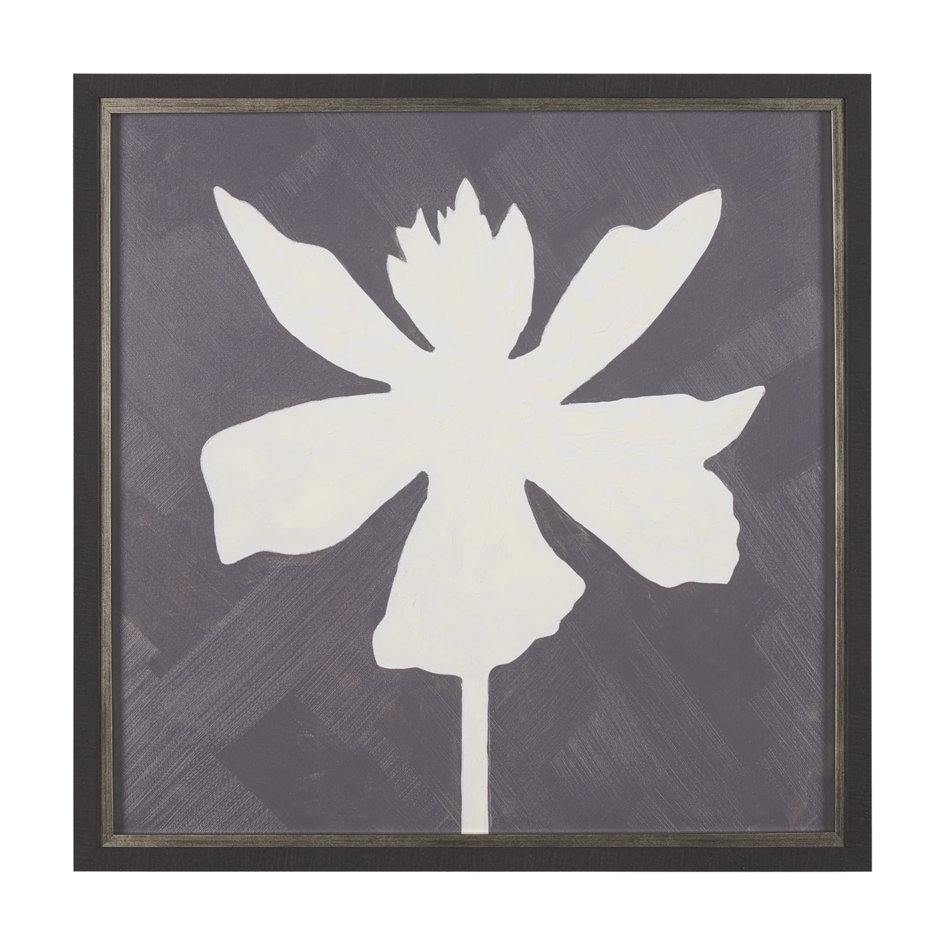 Floral Silhouettes IV by Liz Jardine a Hand Embelished Textured Framed Art Print — product photograph