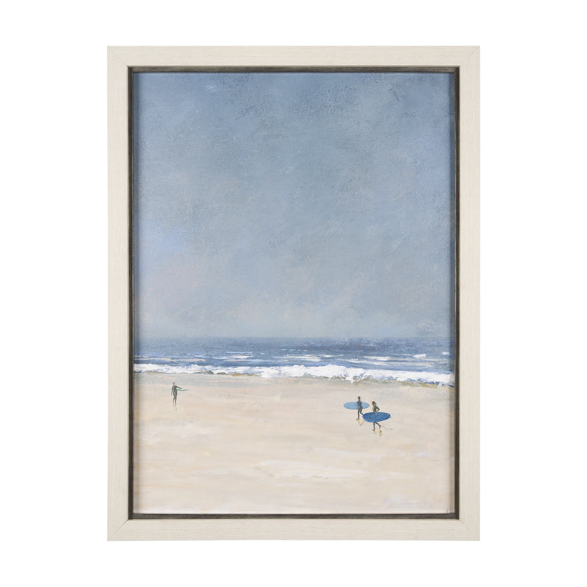 Surfers and The Sea II by Mercana Studio a Hand Embellished Textured Framed Art Print — product photograph