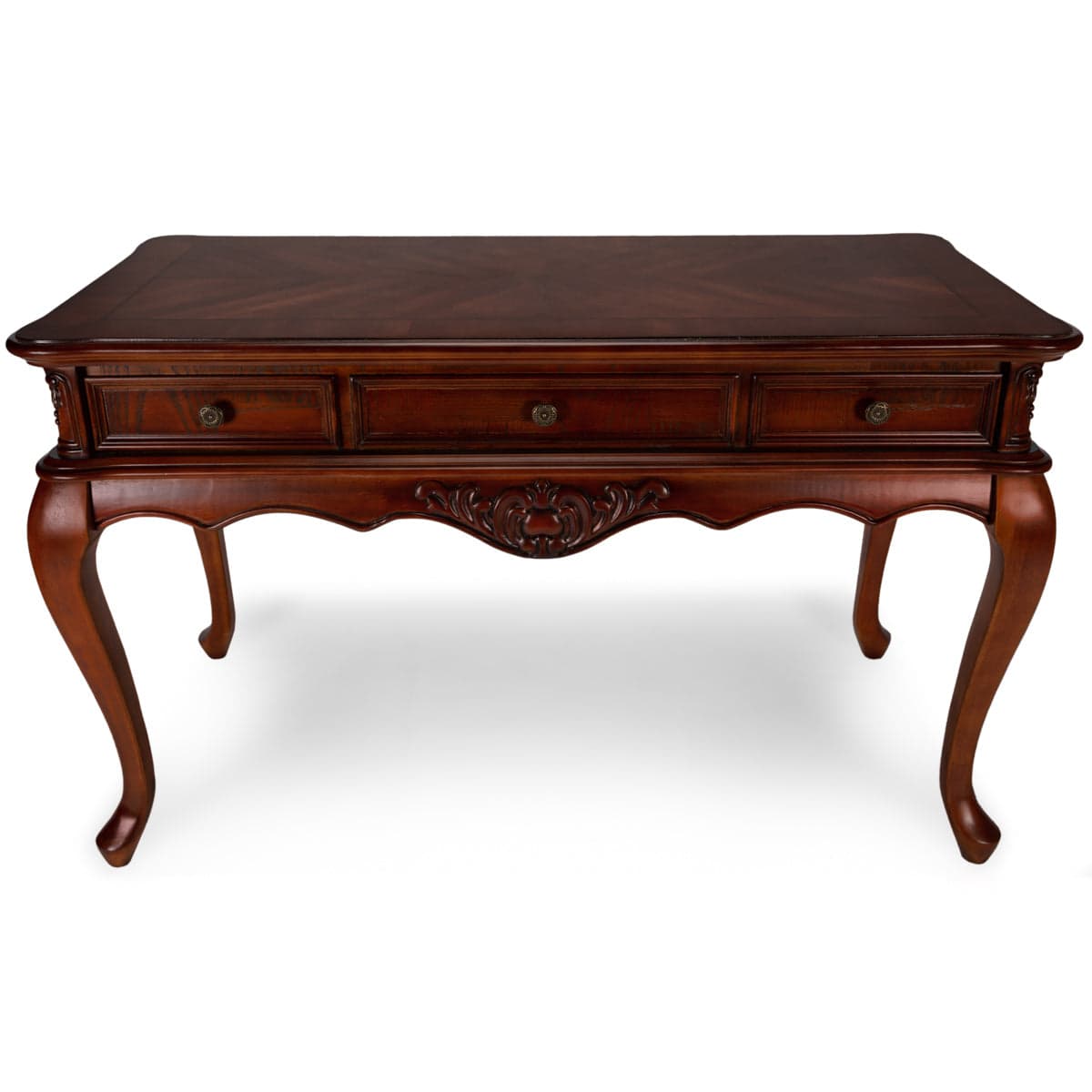 Executive Desk with 3 Drawers Cherry Finish — product photograph