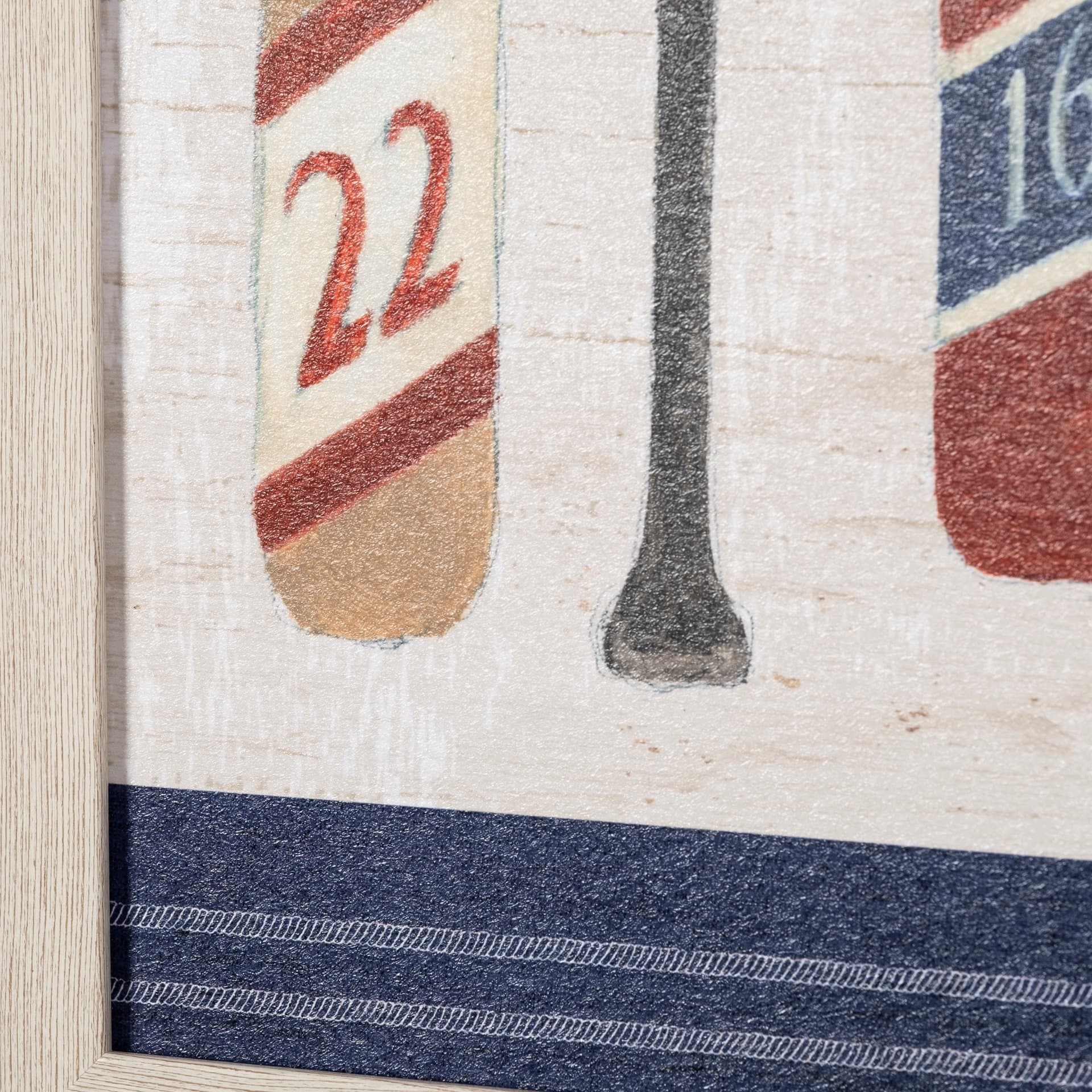 Nautique IX by James Wiens a Hand Embellished Textured Framed Art Print — product photograph